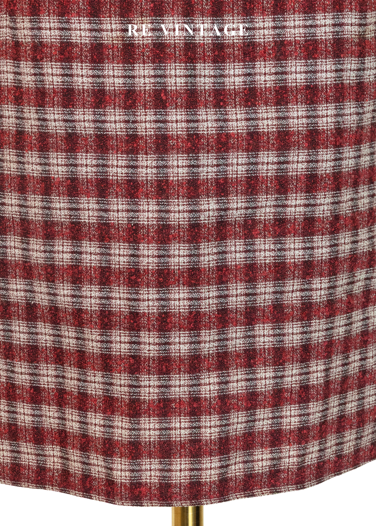 質感單品 - 精緻酒紅格紋短裙(27")10