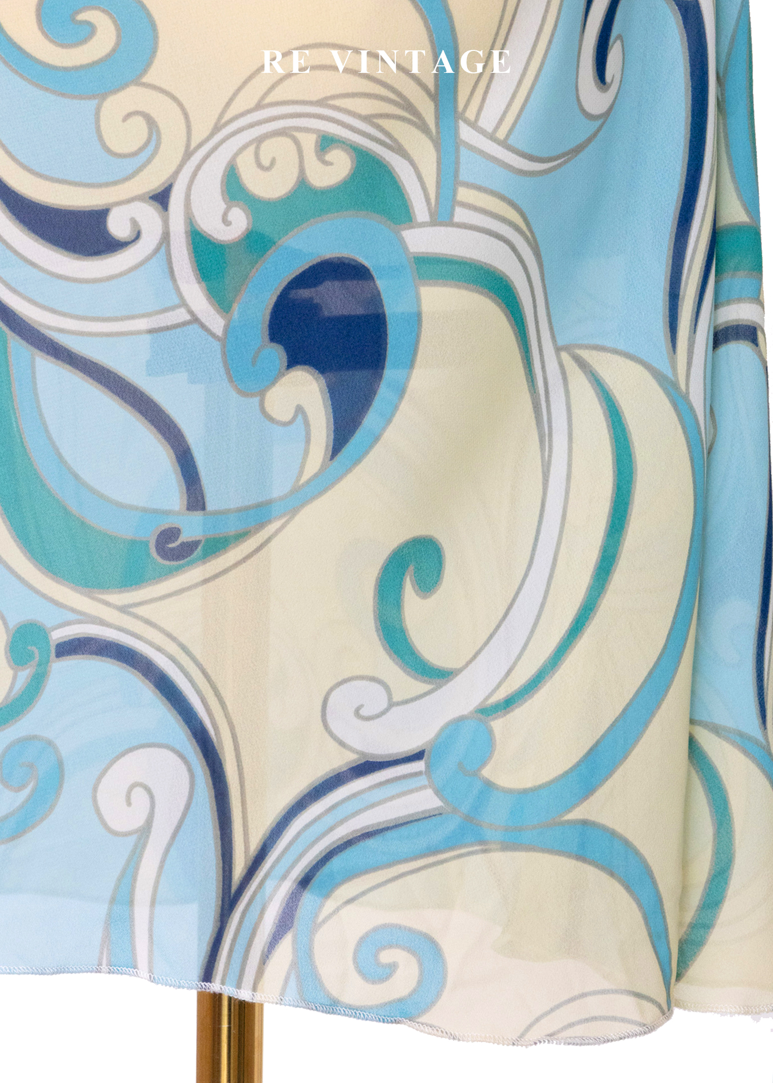 海潮迷幻普普風漩渦雪紡洋裝14