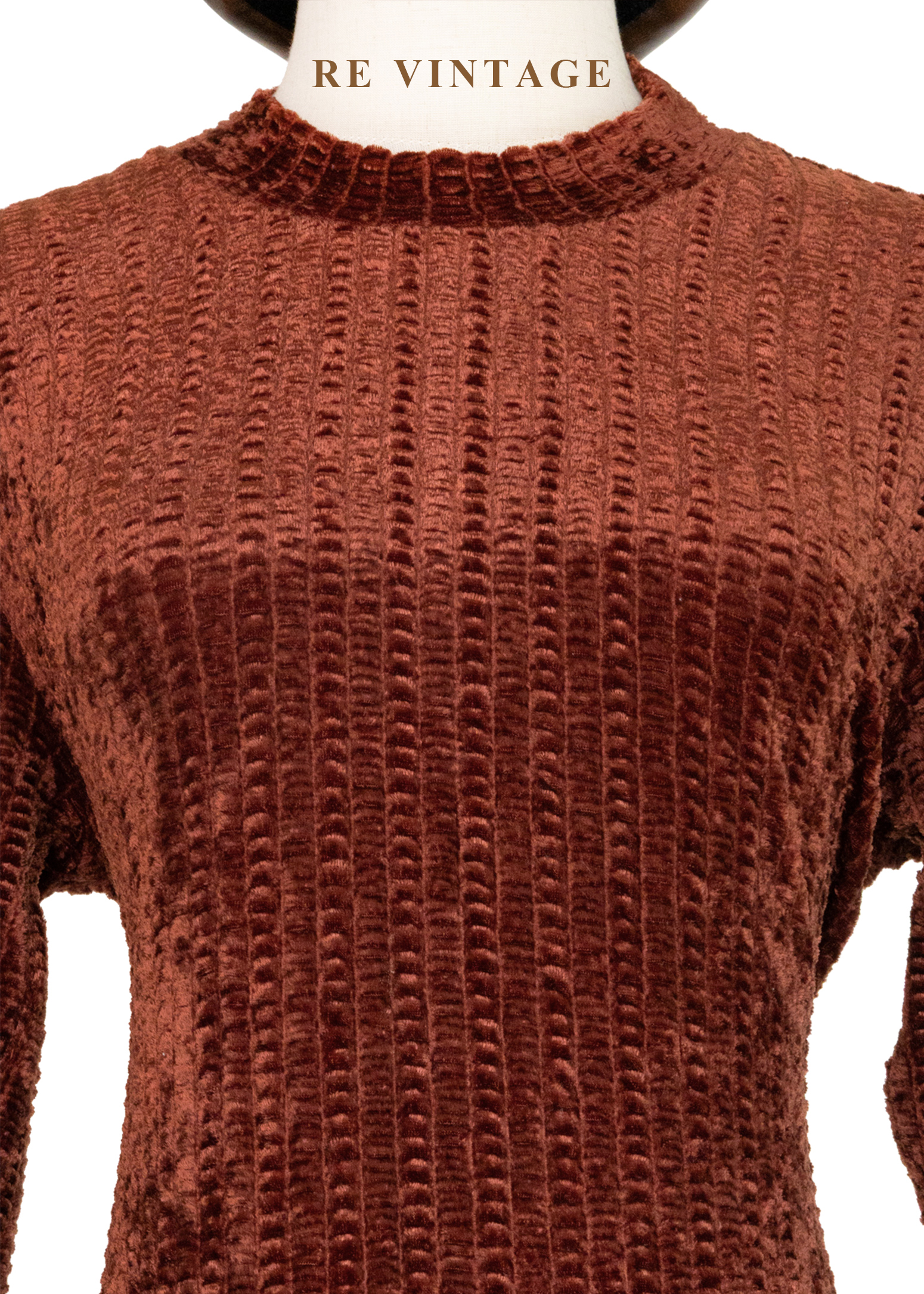 琥珀流光紋理絨布長洋裝3