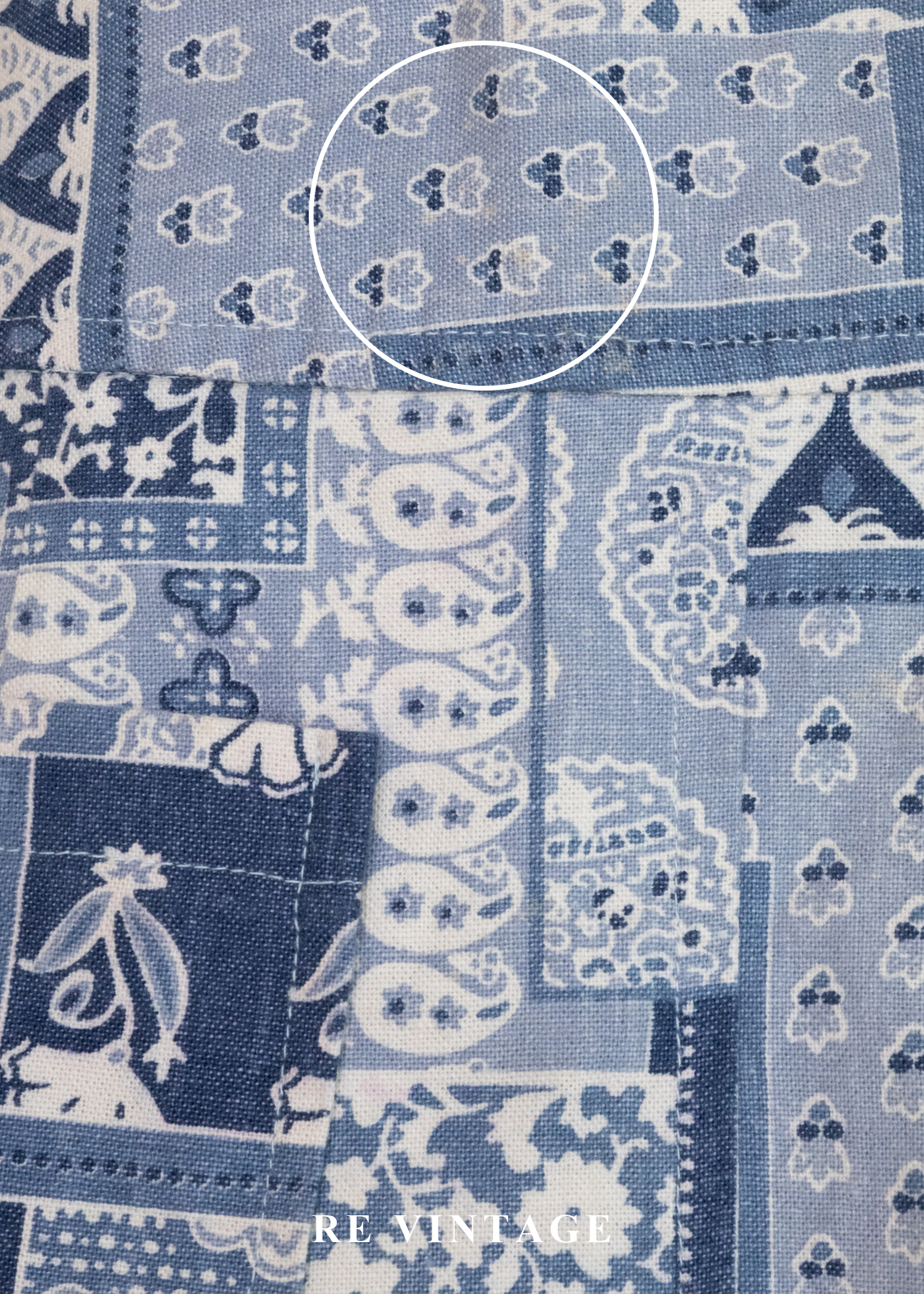 蔚藍海岸的拼貼記憶圖騰短裙(24")15