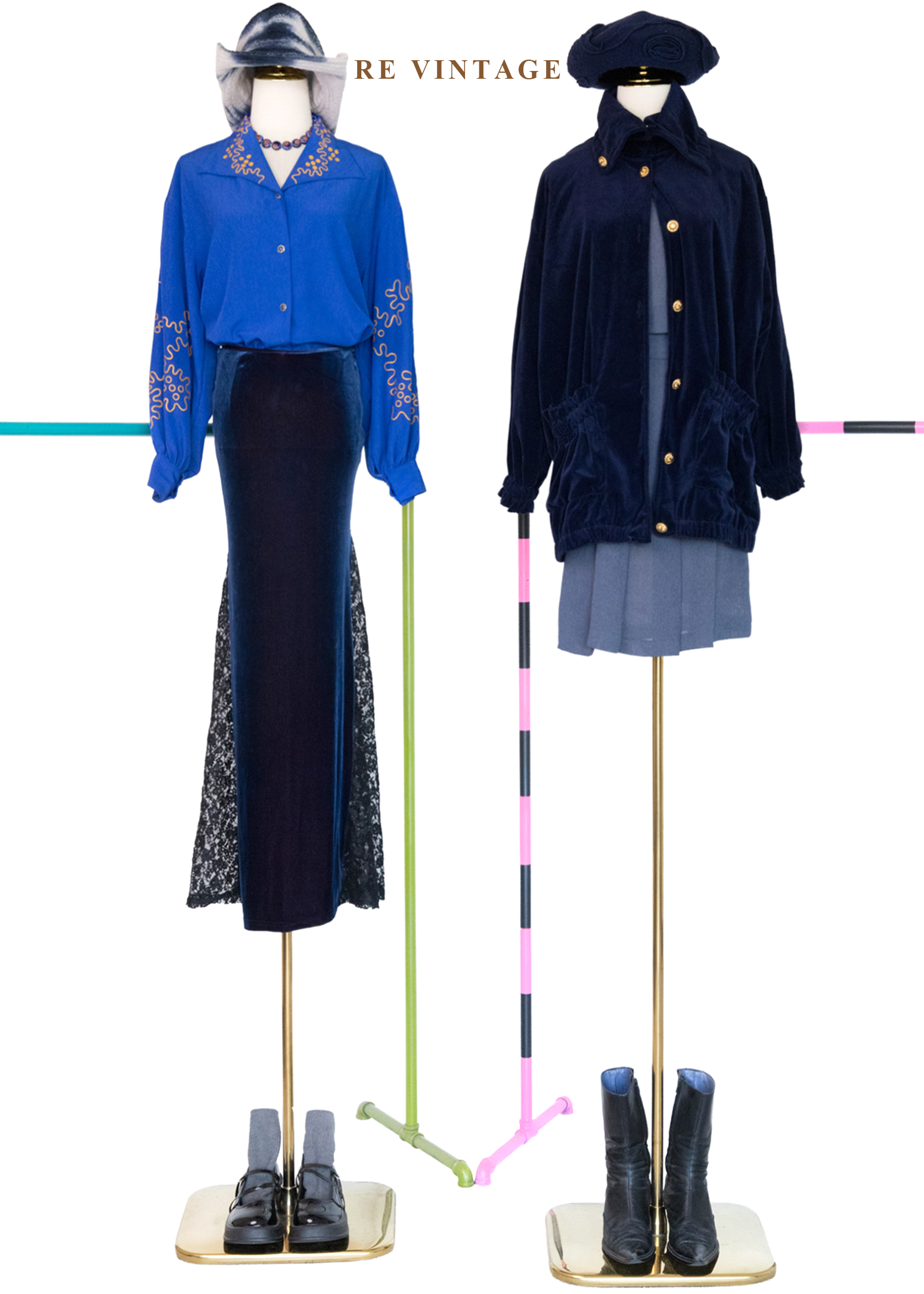 寶藍跳動火花襯衫2