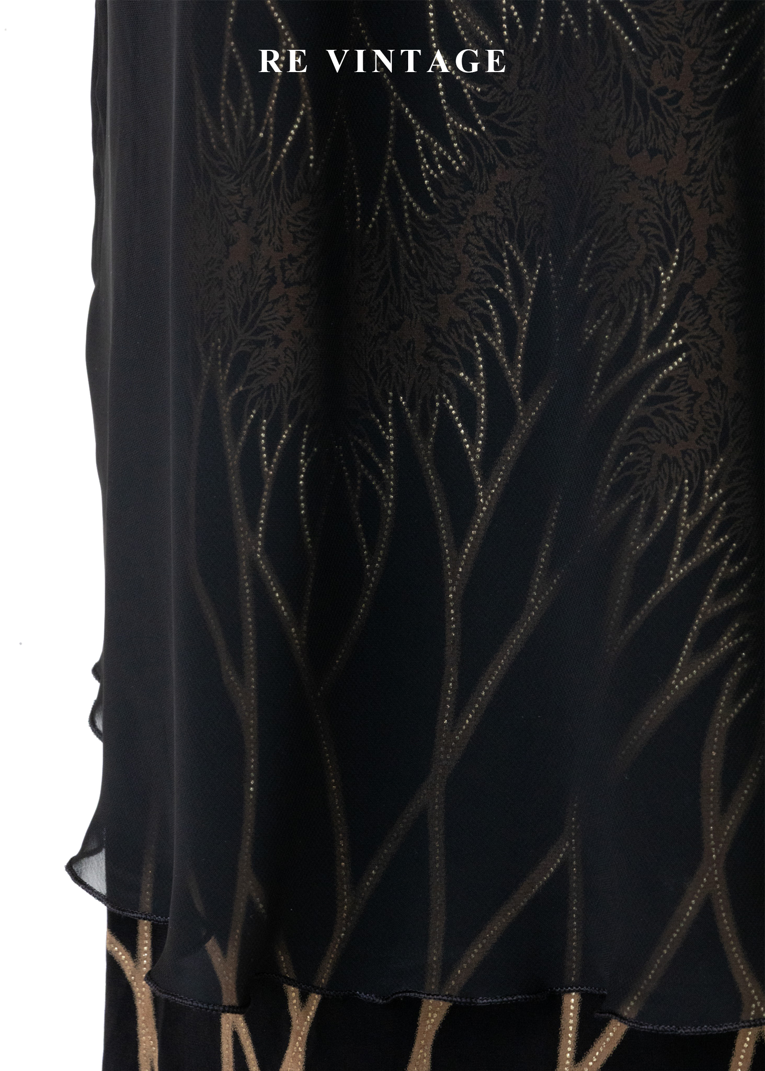 金線刺繡黑透膚細肩帶背心4