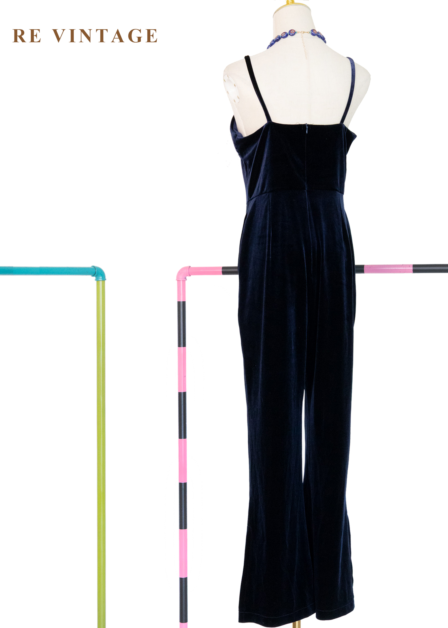 深藍海裡的美人魚細肩帶連身褲10