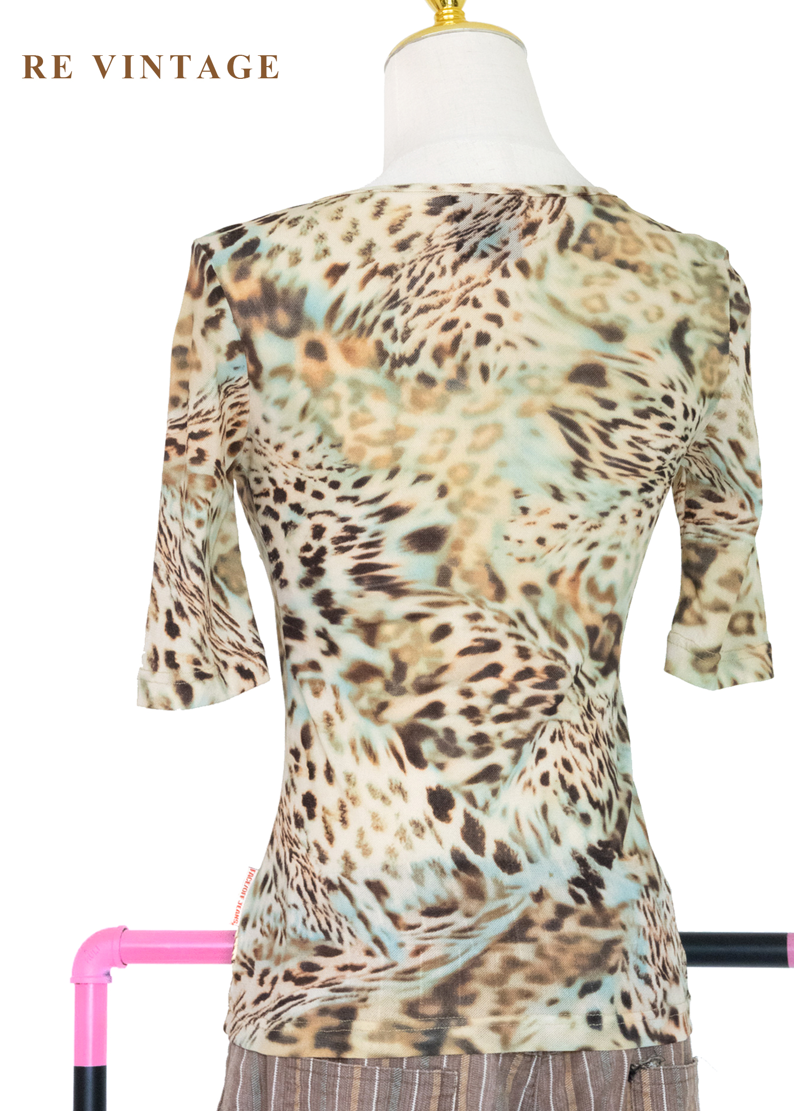 豹紋野性釘珠拼接上衣9