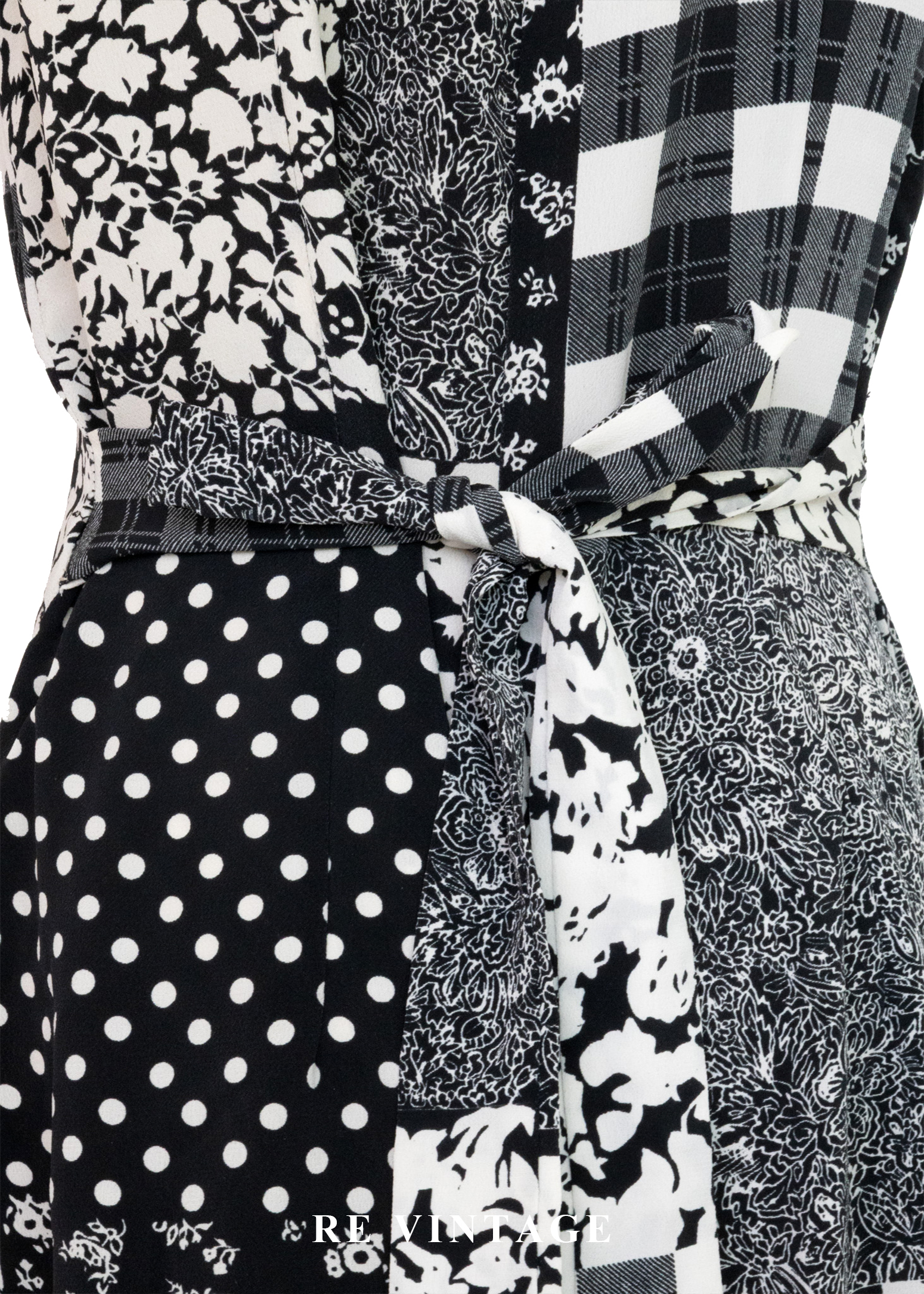 黑白故事拼圖 Patchwork 連身褲16