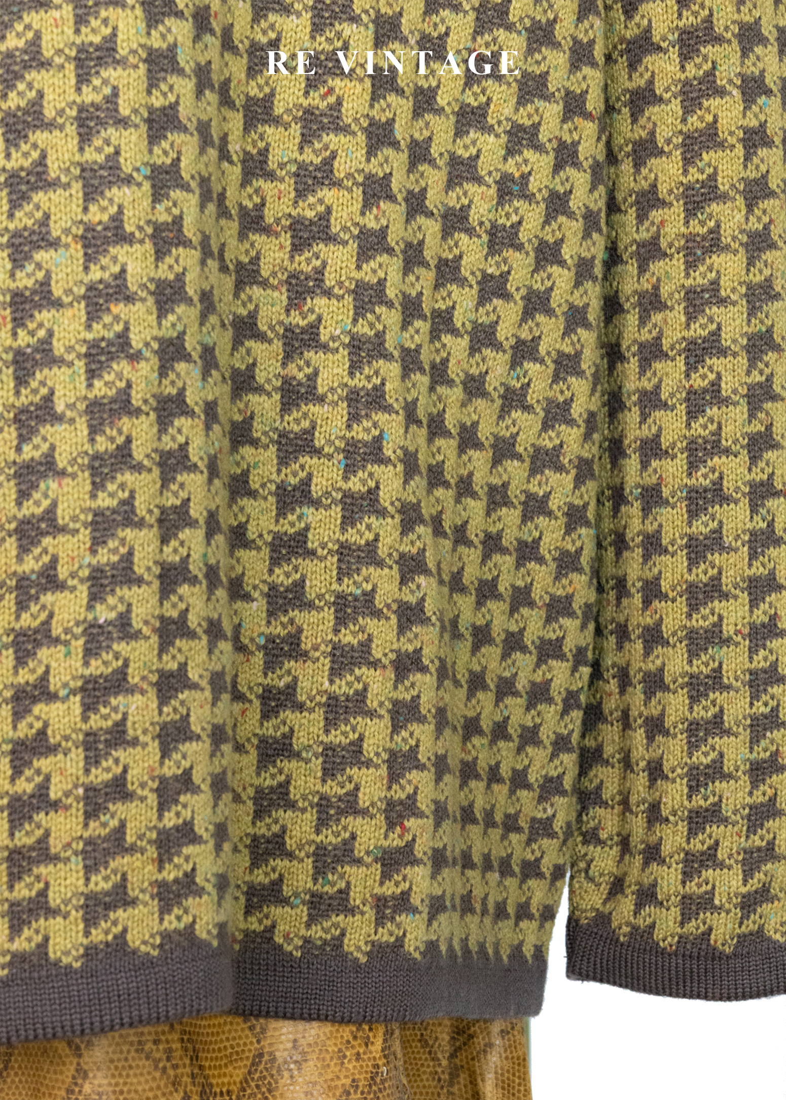 質感單品 - Lemon Yellow 千鳥格針織外套13