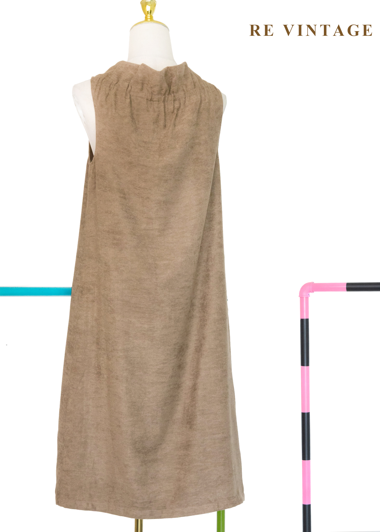 Sand Muse 抽繩花朵領口法式輕鬆洋裝11