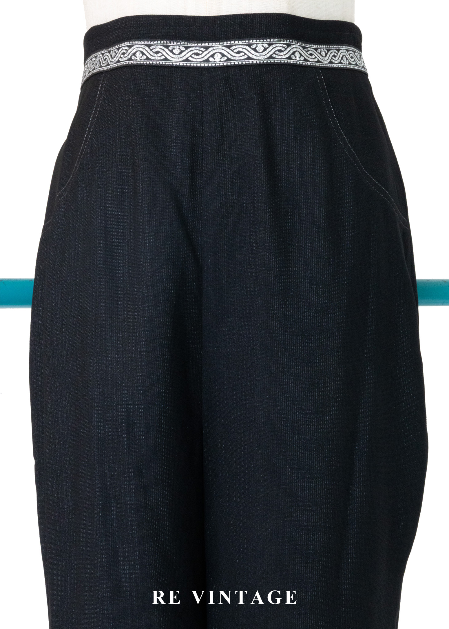 銀光軌跡閃亮流蘇七分褲(26")3