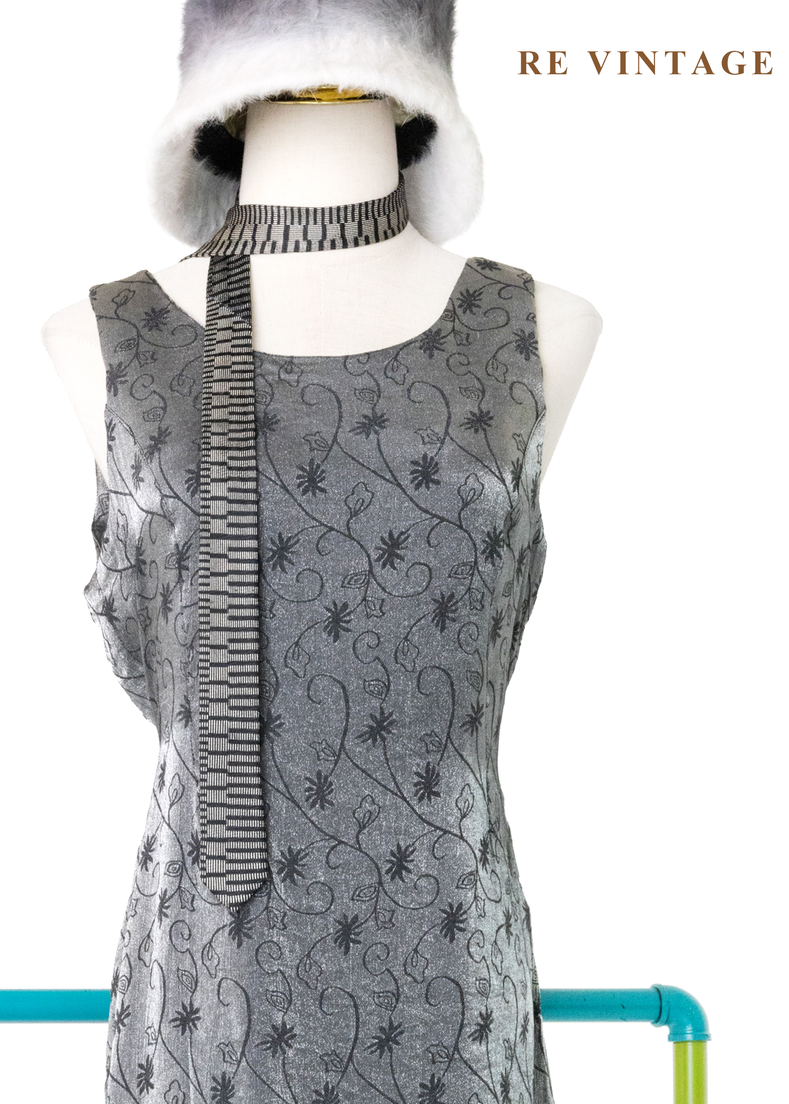 銀河裡的雛菊 - 銀線花卉連身長裙3