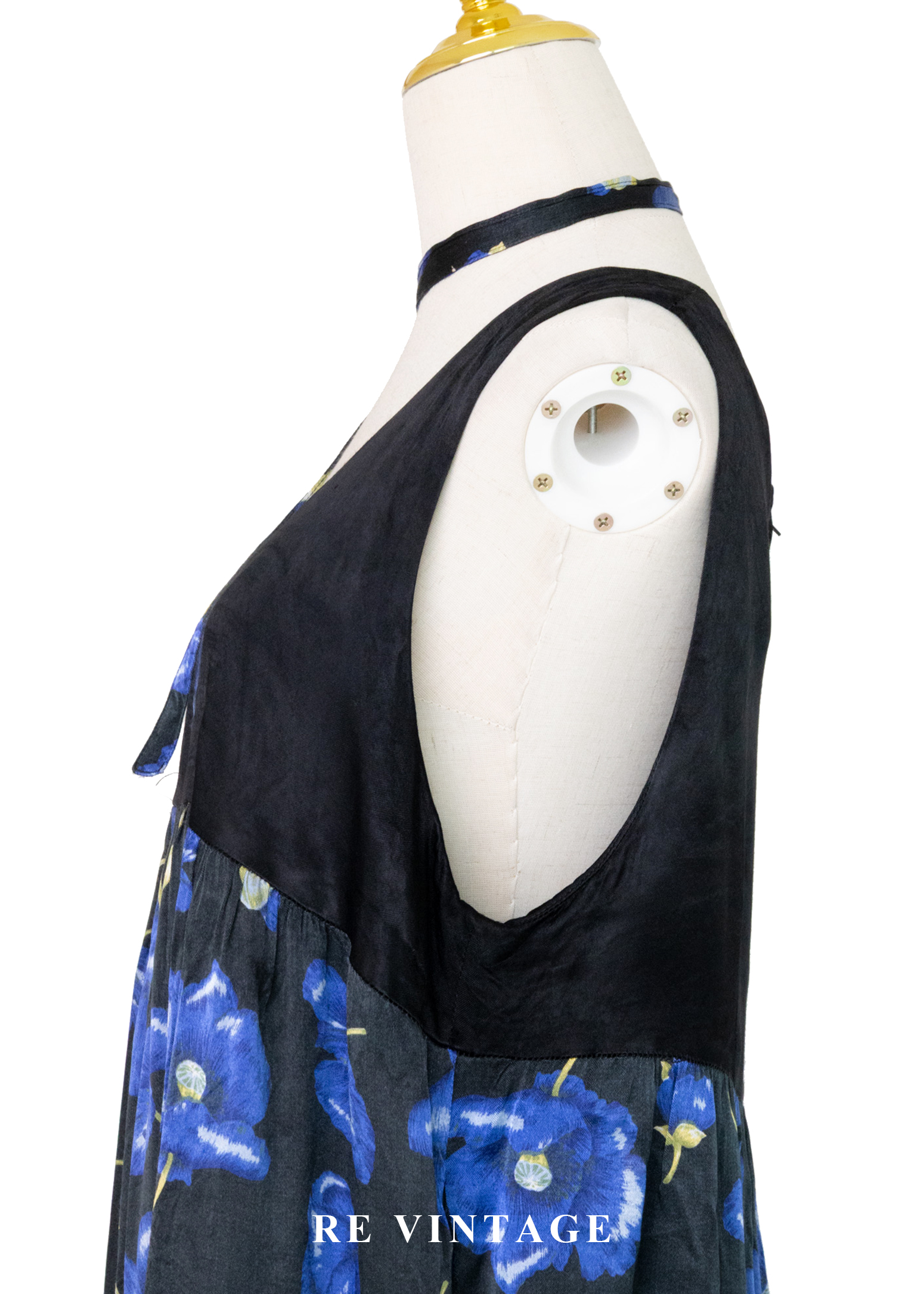 夜花藍調寬版洋裝10