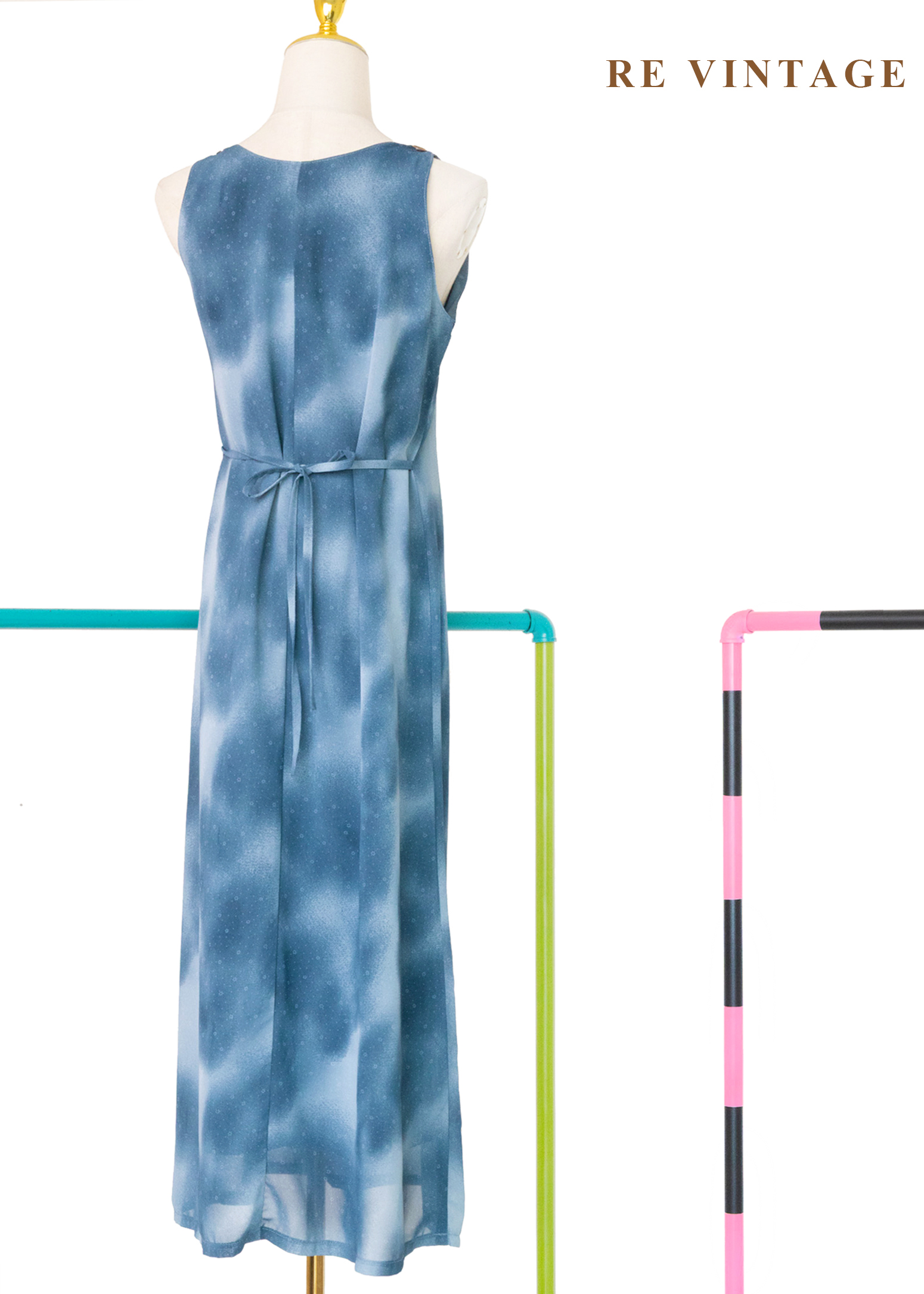 雲的形狀小花的溫度長洋裝11