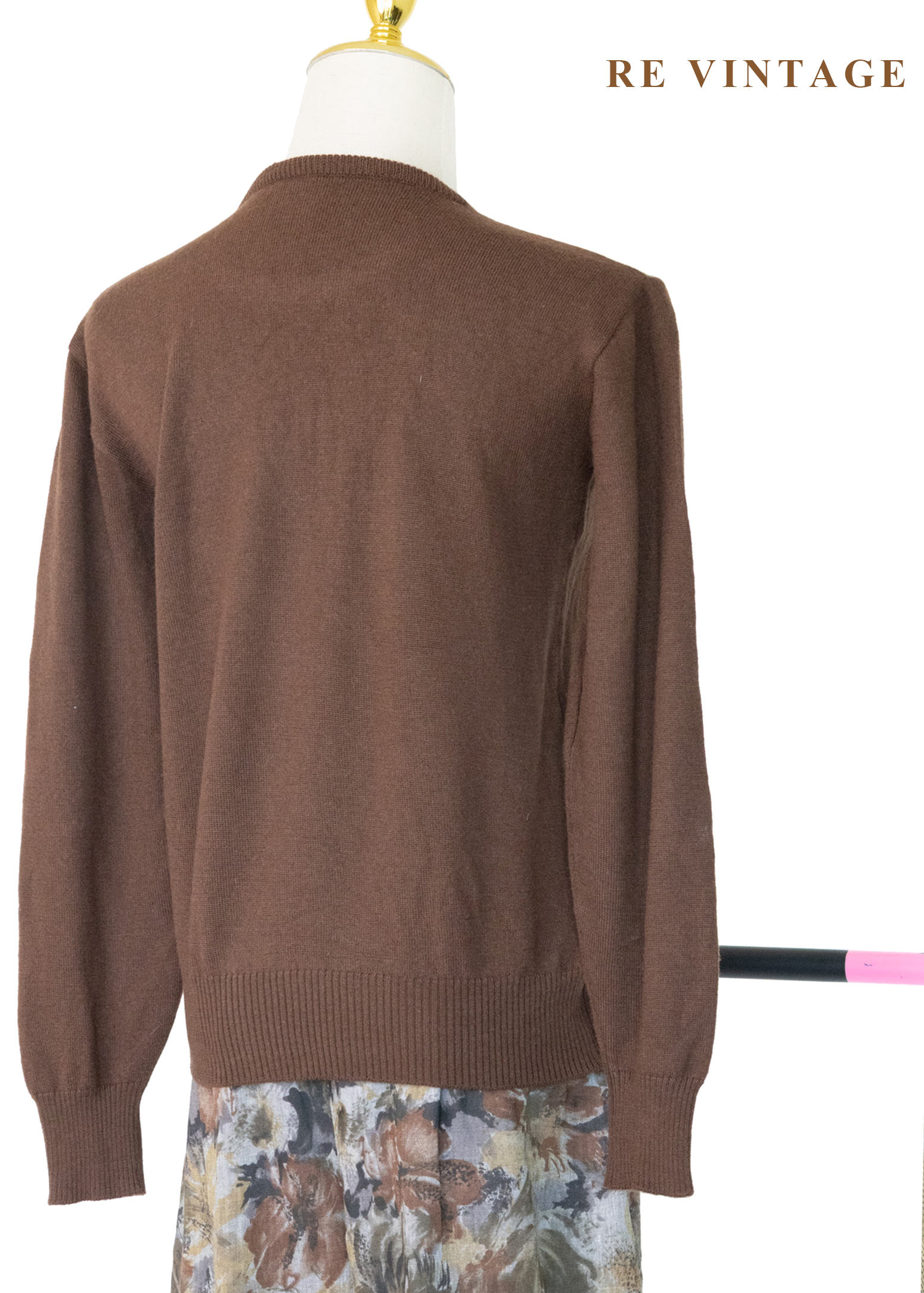 大地色拼接色塊針織毛衣8