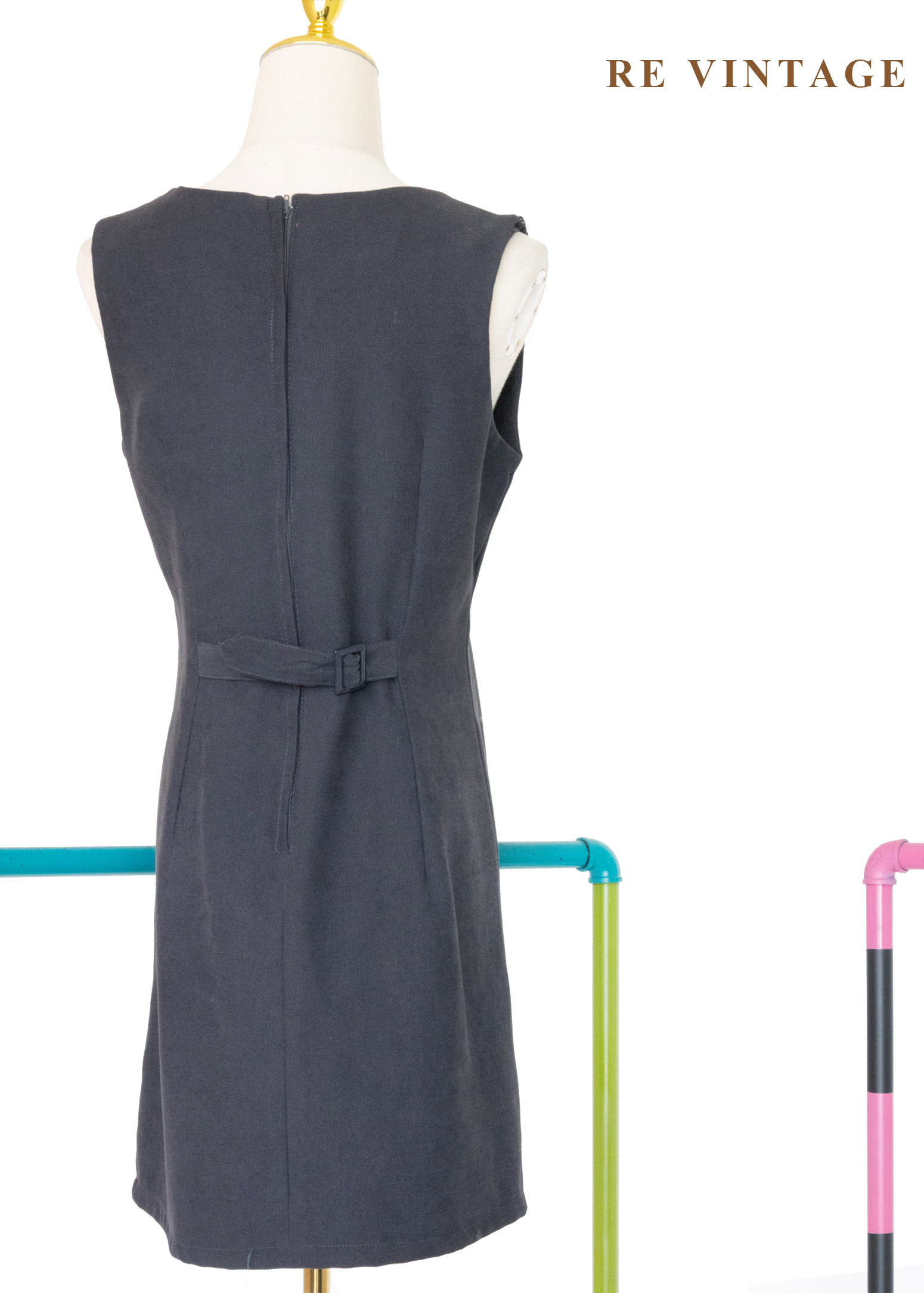 質感單品 - 詩意刺繡花卉深灰色秋冬洋裝10