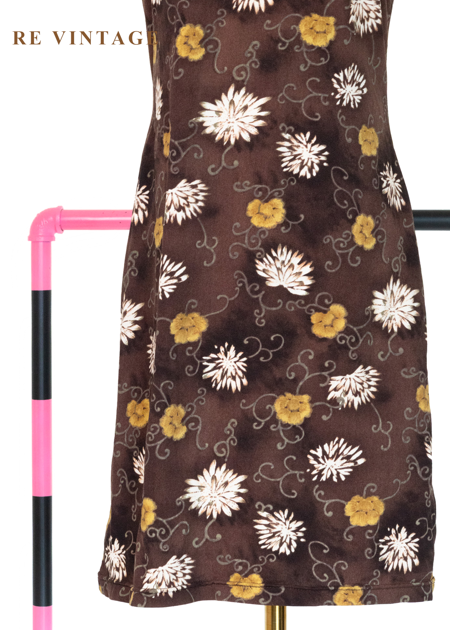 Mocha 雙色小花迷你短洋裝11