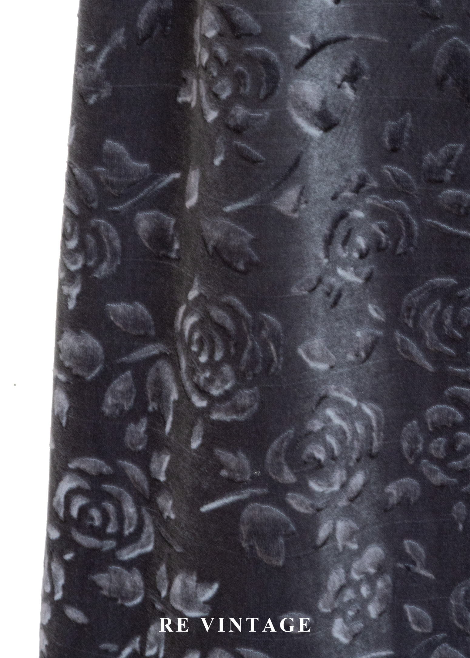 暮色中の壓印玫瑰絨布長裙(24-26")10