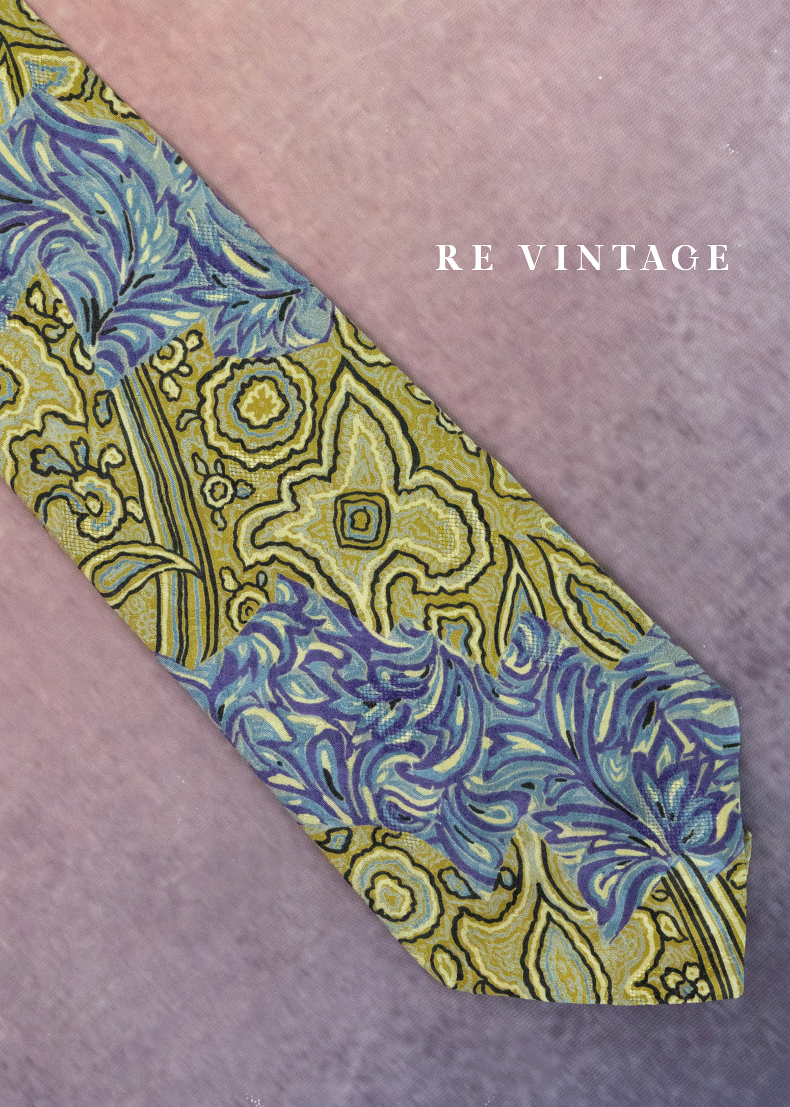 春天在領口綻放圖騰領帶8