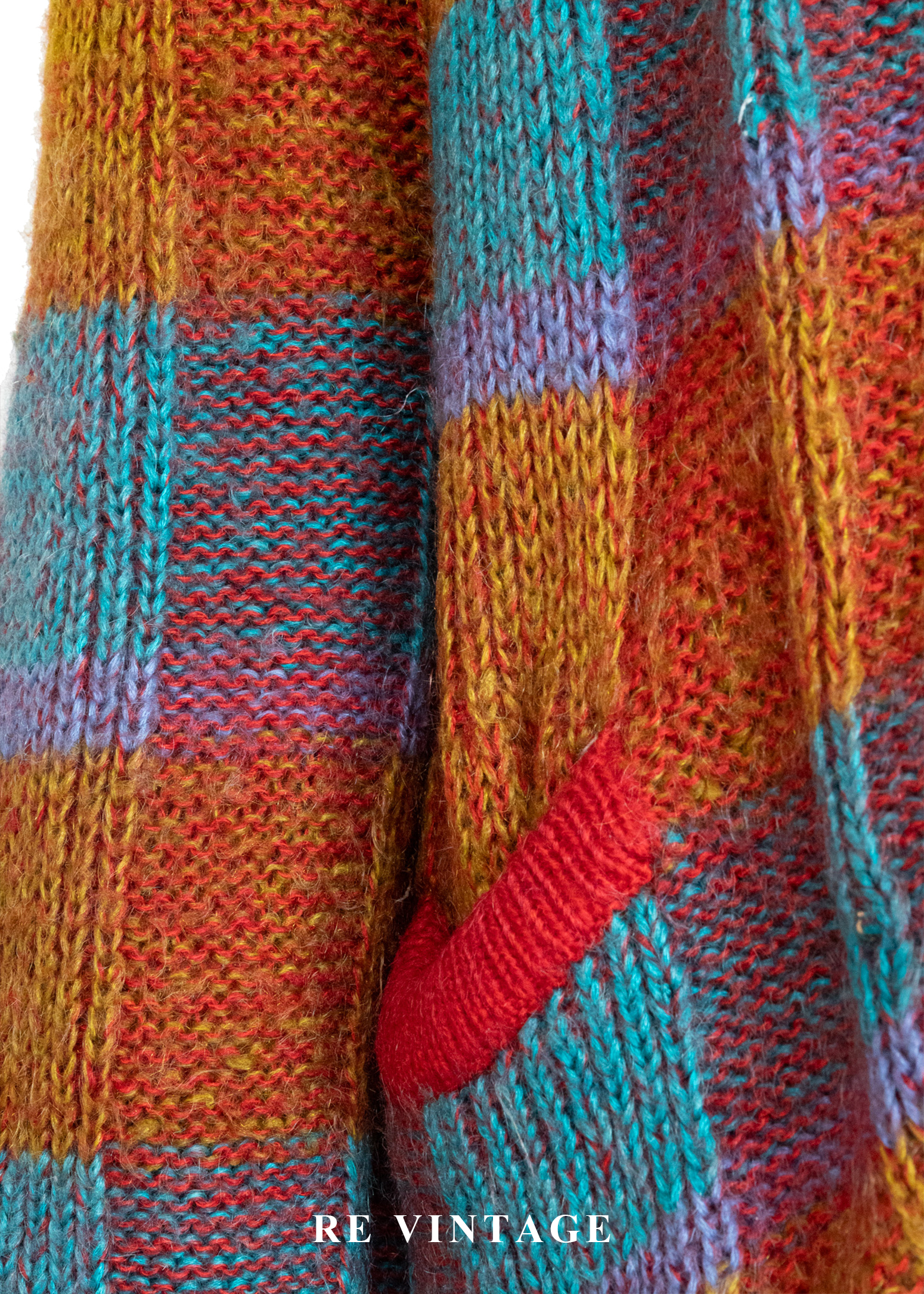 色彩炸彈大格紋針織毛衣外套8