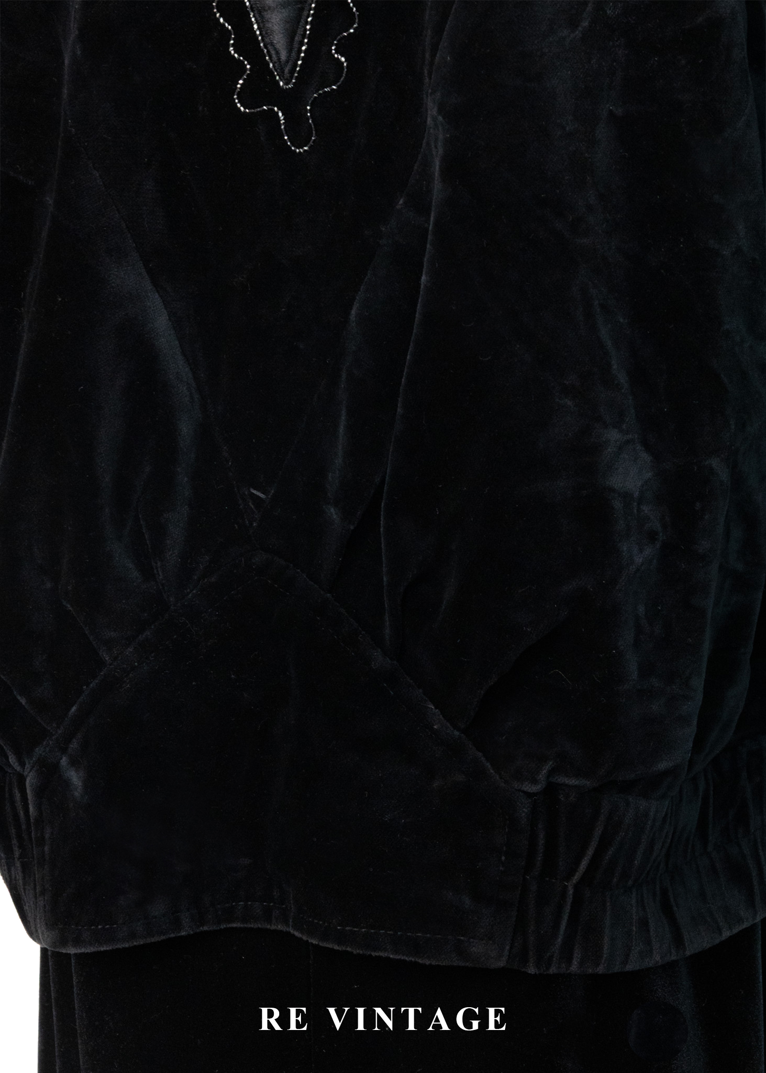 花羽輪廓黑絨深處外套17