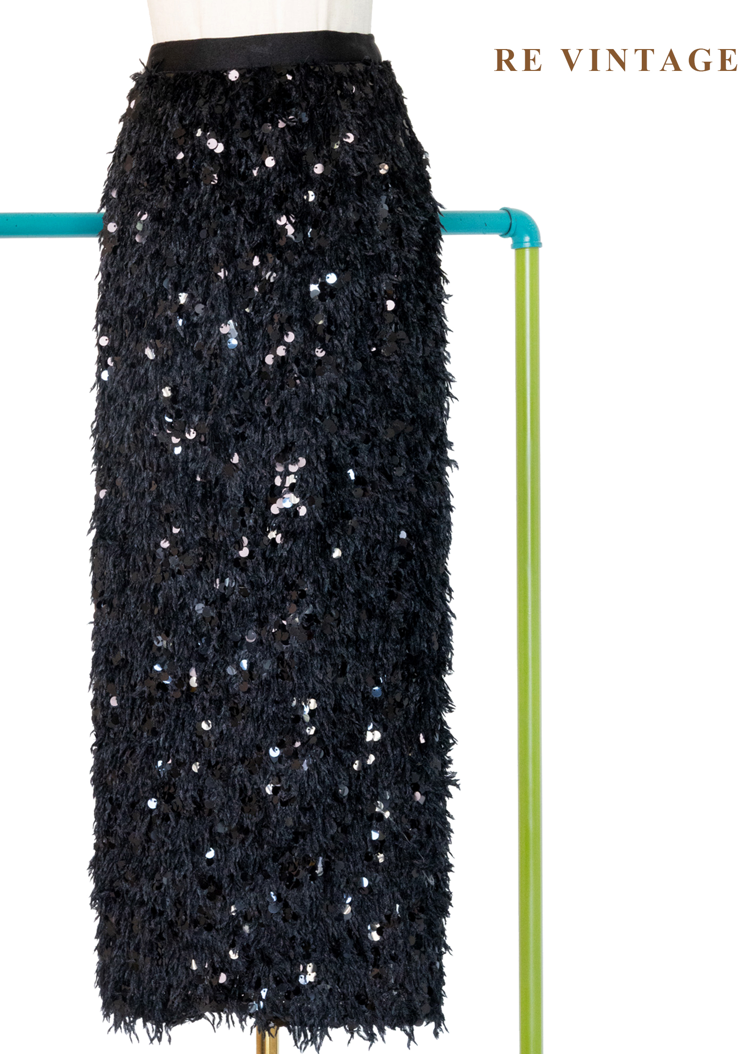 閃爍光點節奏毛毛長裙（21-30"）