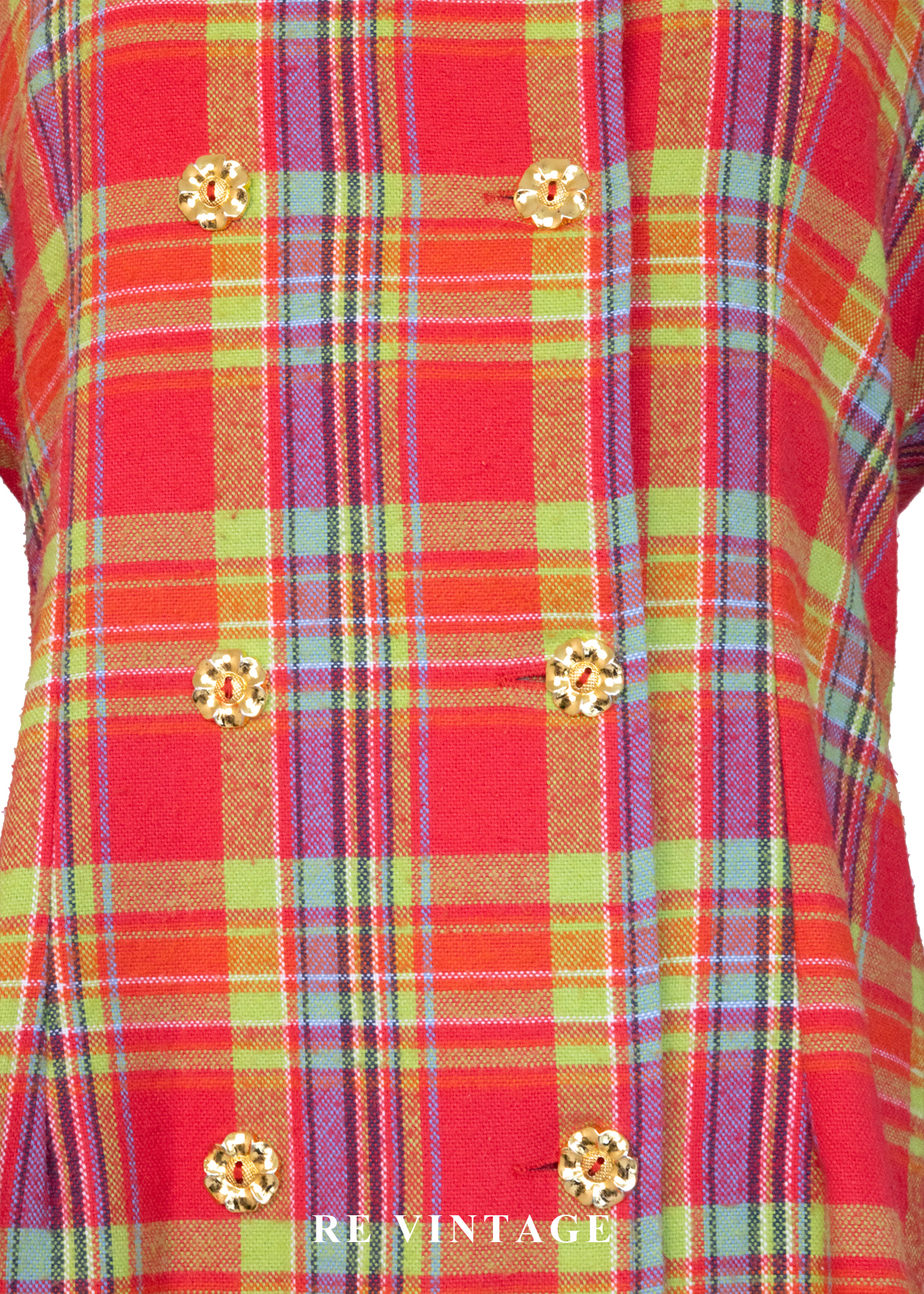 秋冬質感單品 - 甜美紅格紋迷你洋裝7