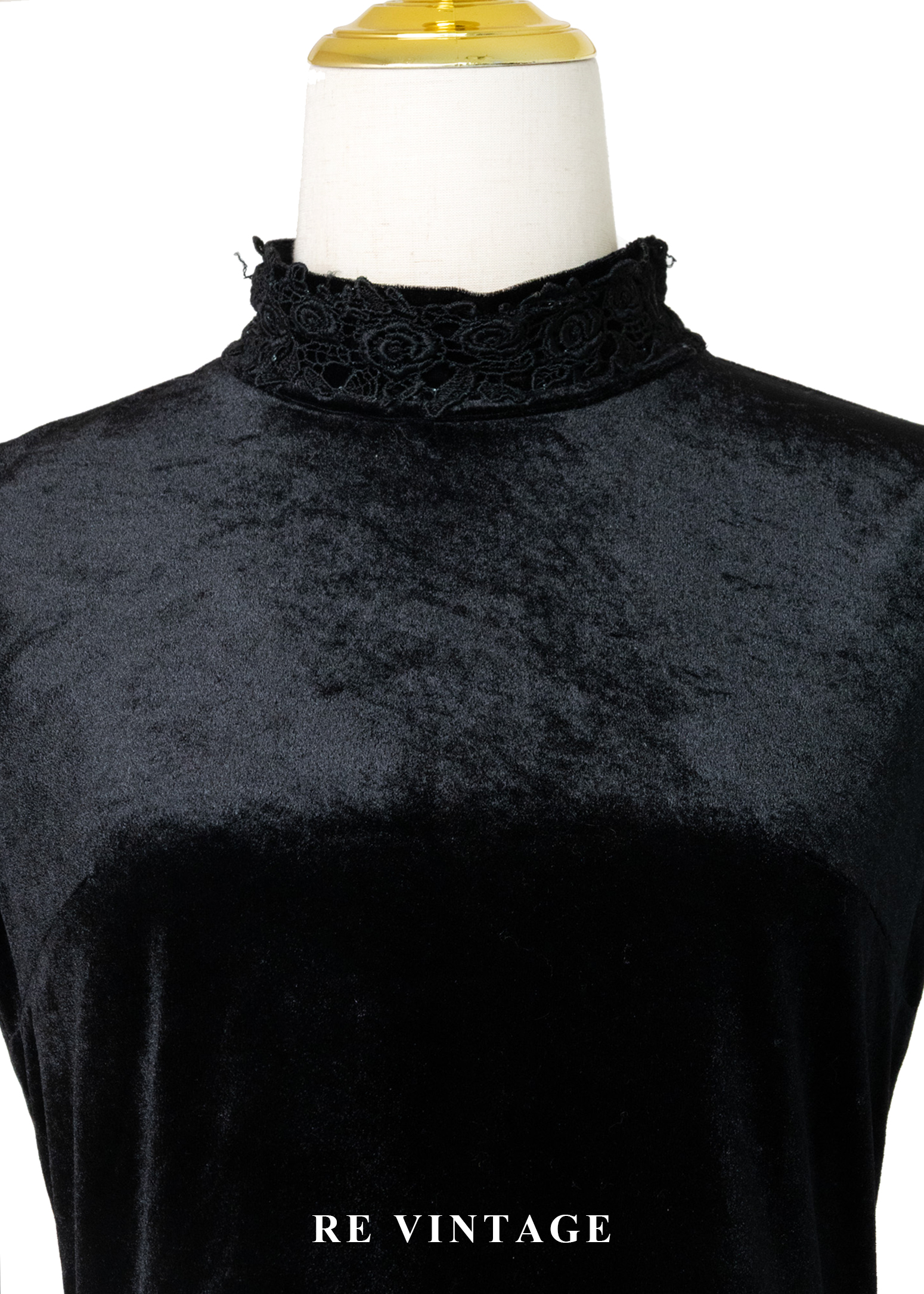 精緻玫瑰暗夜絨布背心3