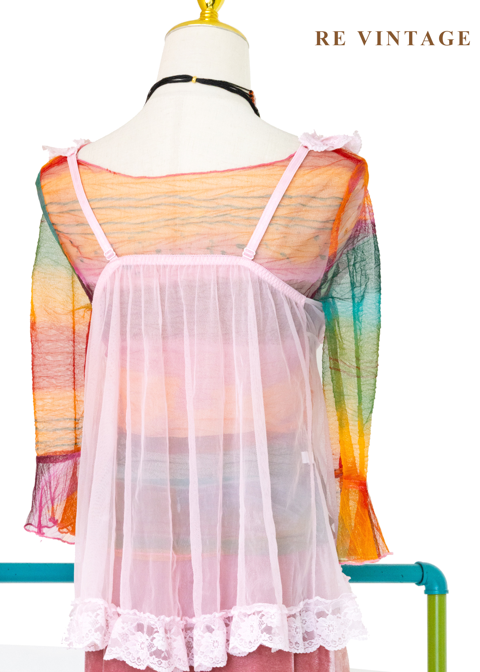 粉紅光的美夢蕾絲背心9