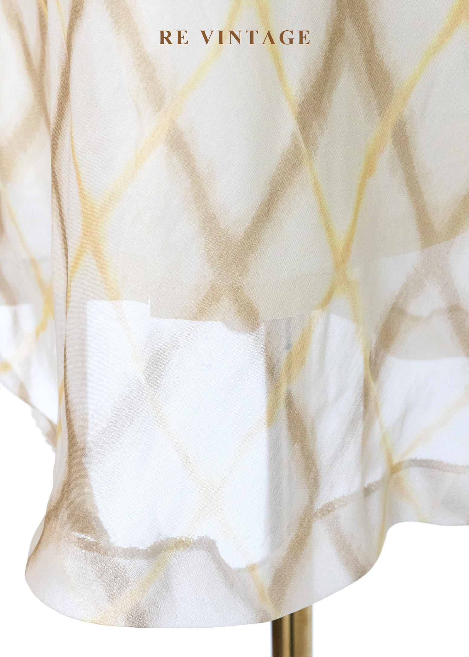 奶油雲階菱格紋氣質洋裝14