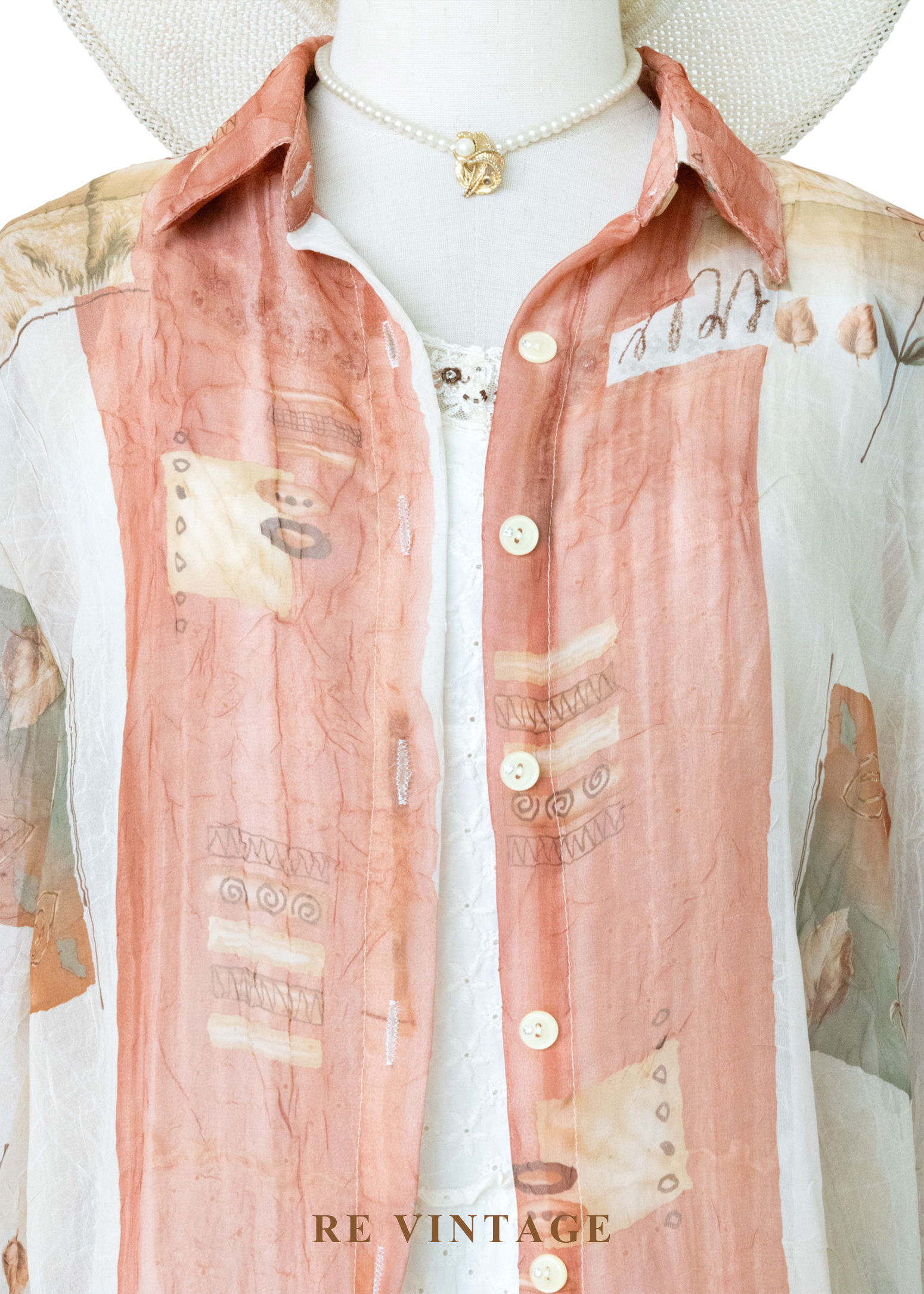 午後藝廊莫內色調透膚襯衫3