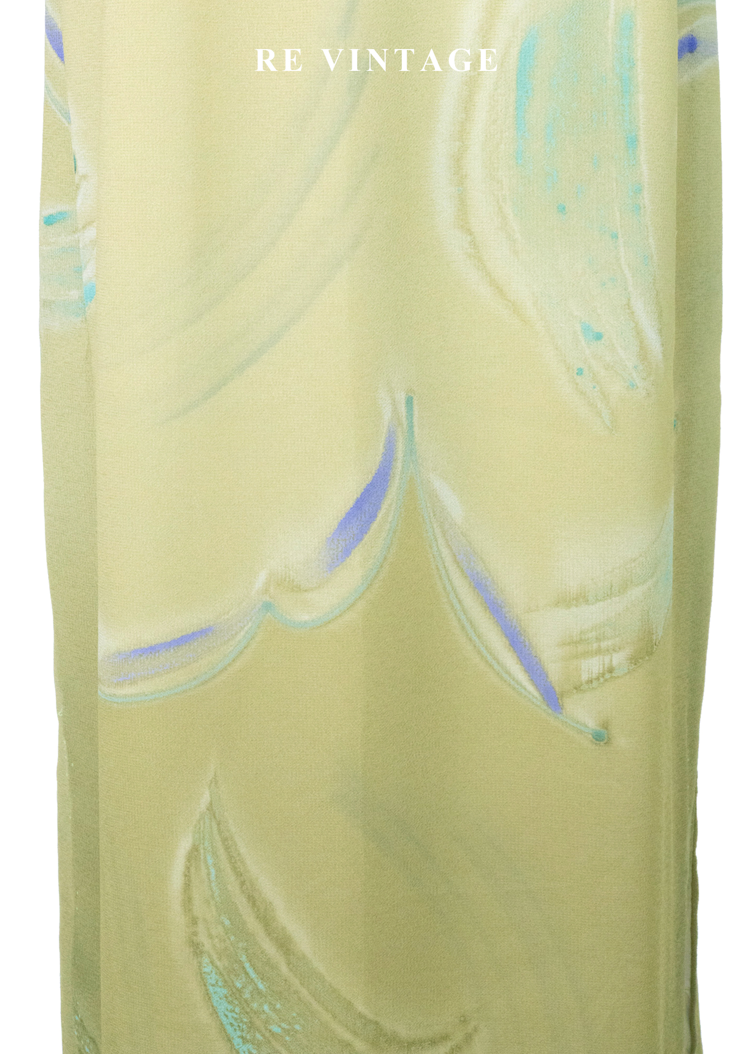 莫內花園的羽毛風筆藝術噴彩長裙(27")4