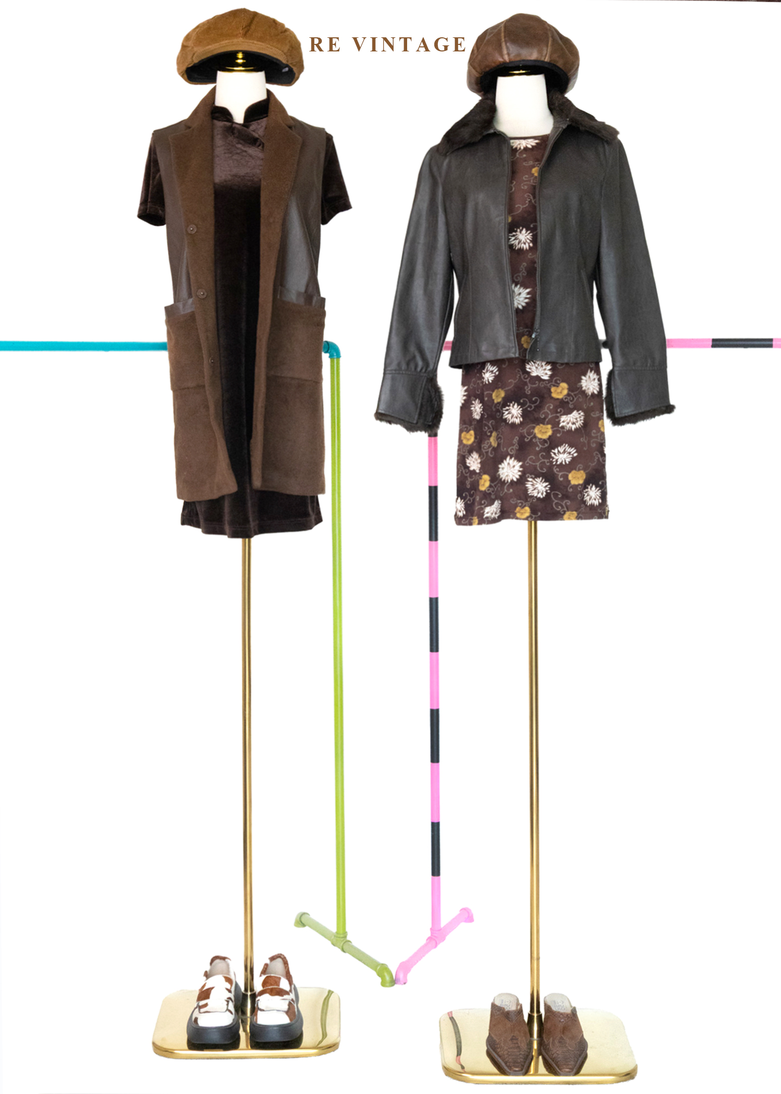 好萊塢名媛黑棕斑紋皮革外套2