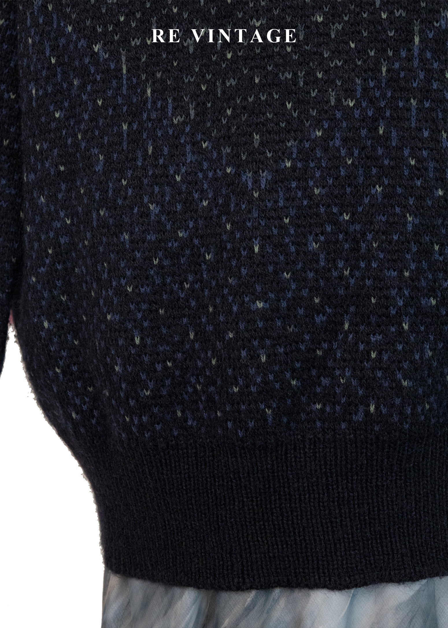 冰晶圖騰灰藍色針織毛衣8