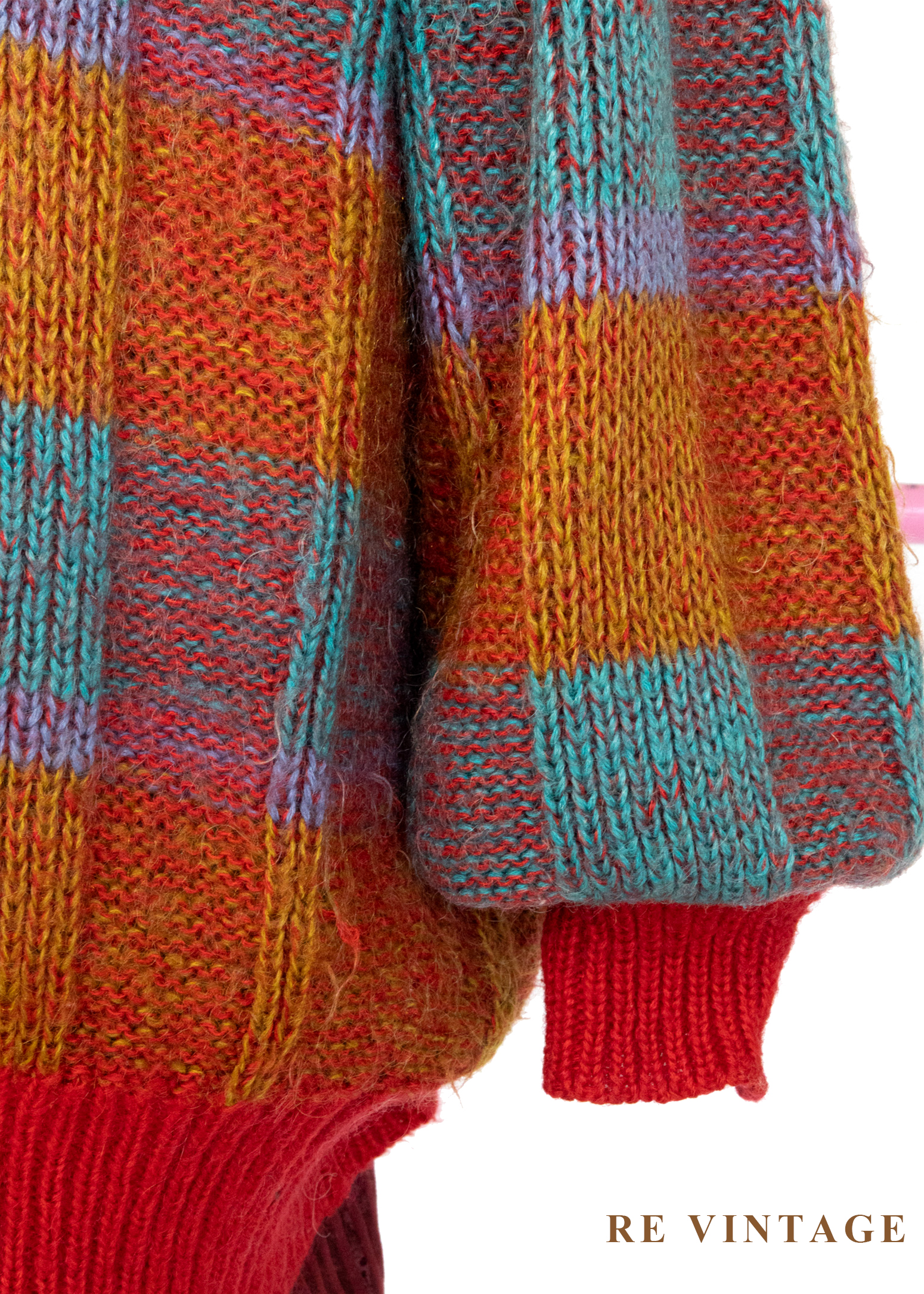 色彩炸彈大格紋針織毛衣外套15