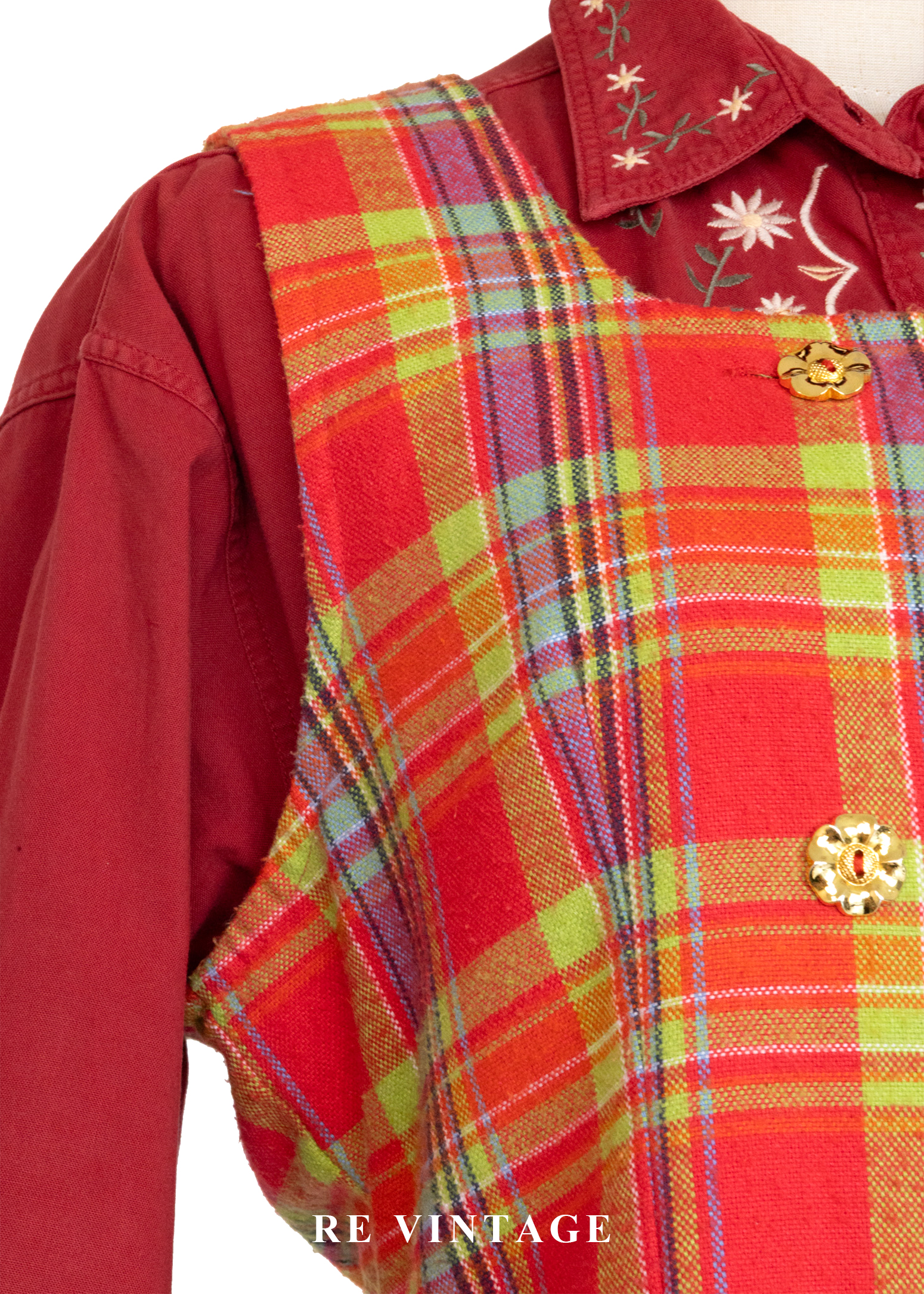 秋冬質感單品 - 甜美紅格紋迷你洋裝5