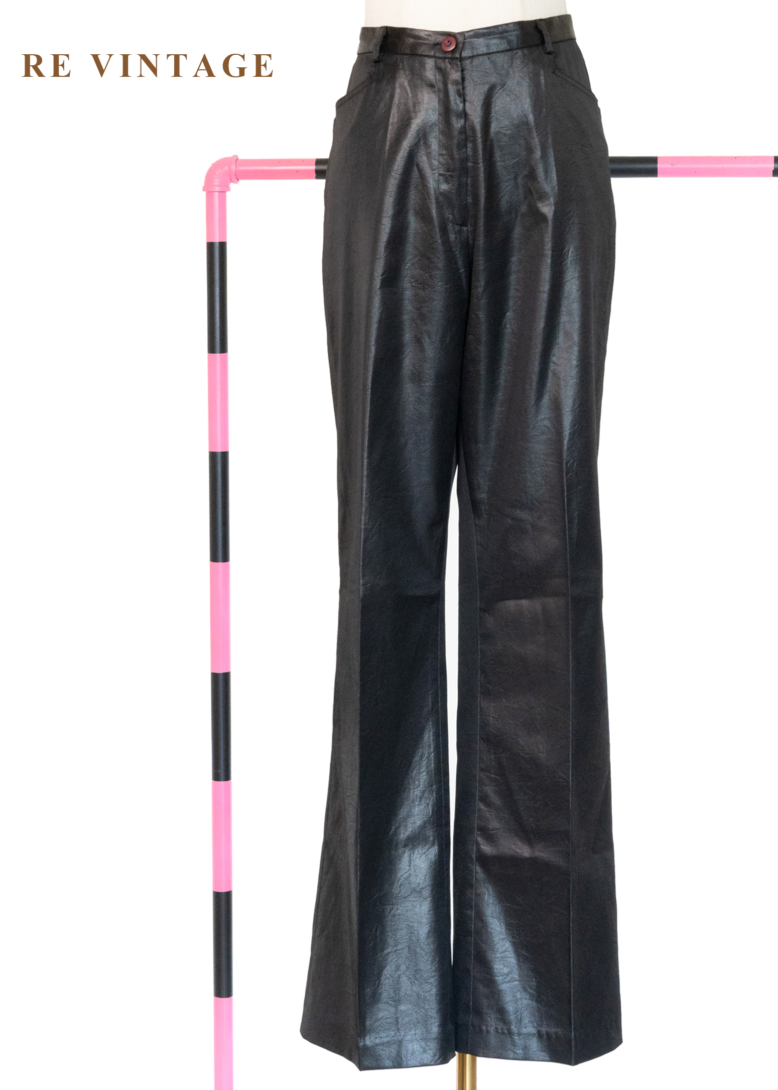 微高光感仿皮革長褲(27.5")1