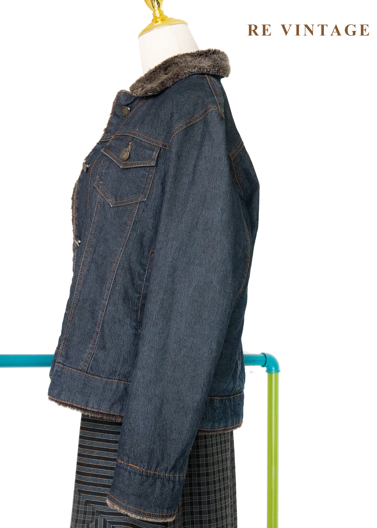 靈魂藍調深棕毛領牛仔外套8