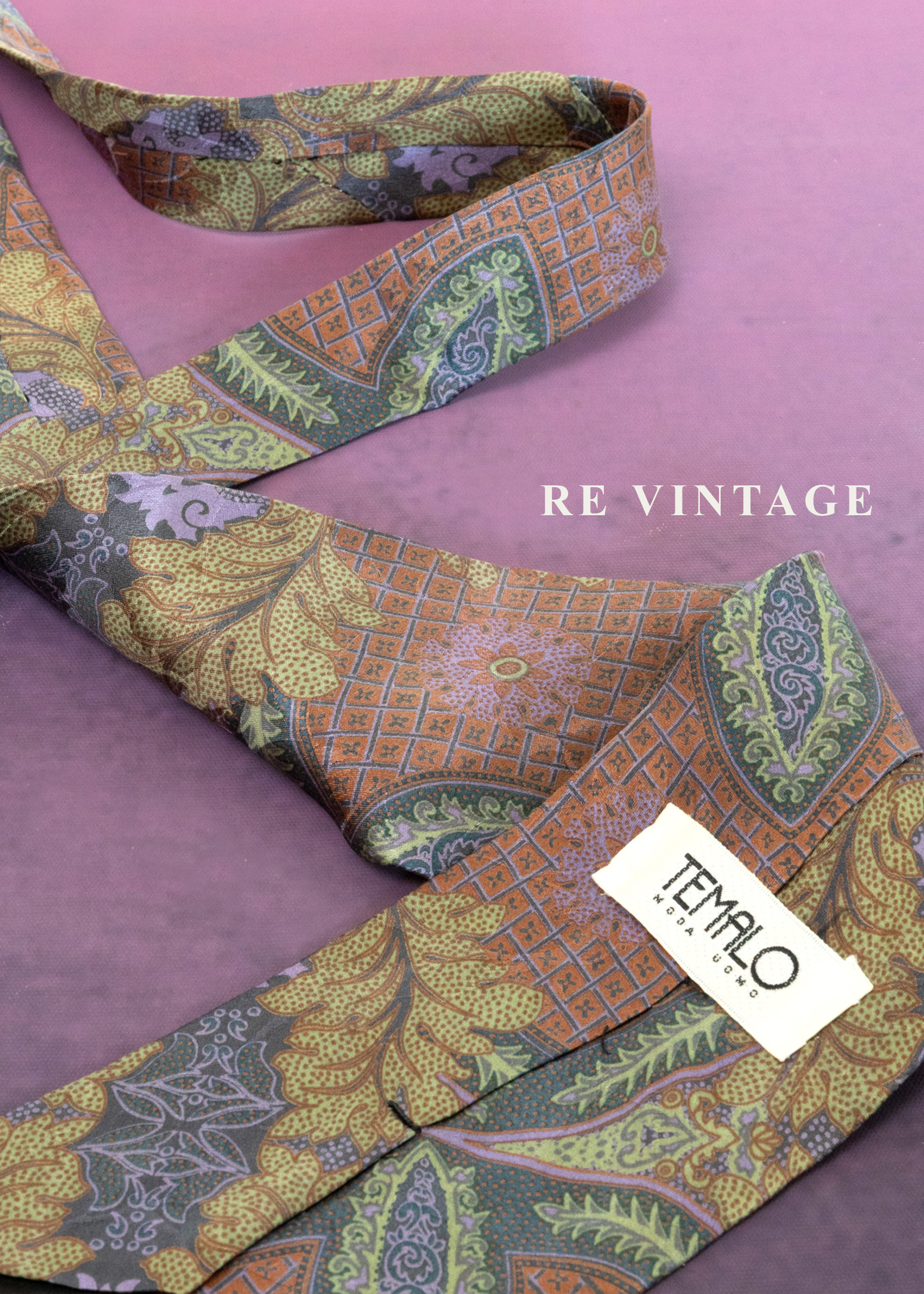 華麗的曲線與繁華交錯領帶10