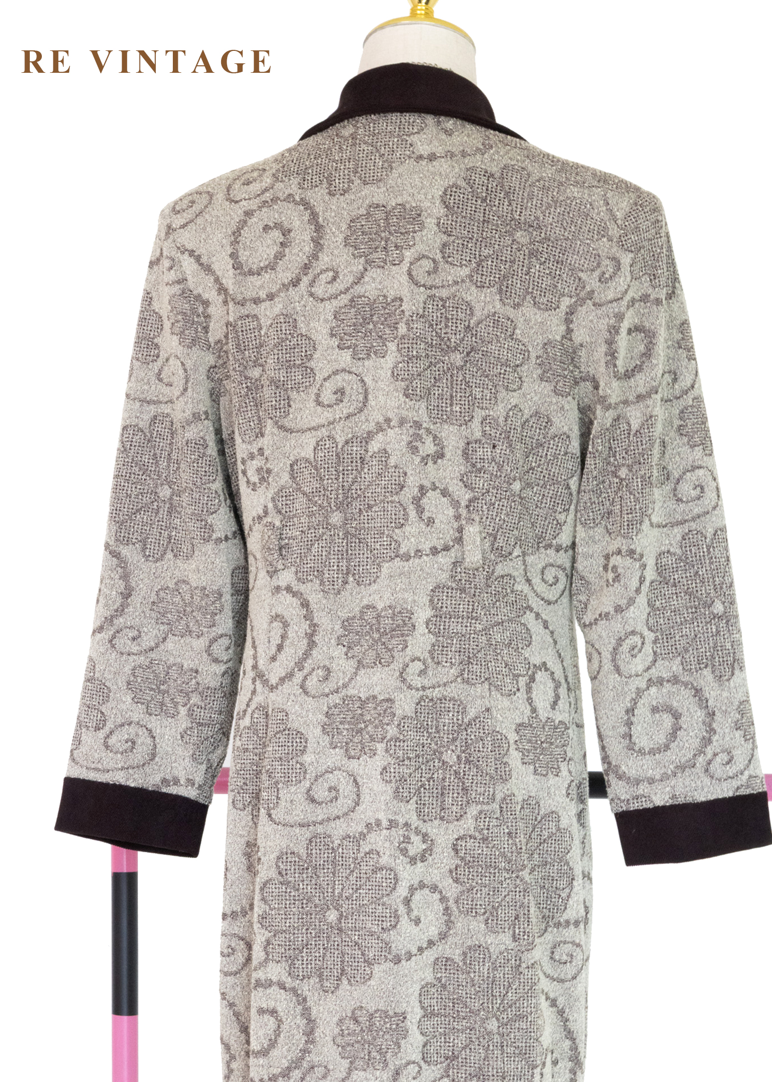 質感單品 - 溫潤培茶壓印花紋西裝式長洋裝16