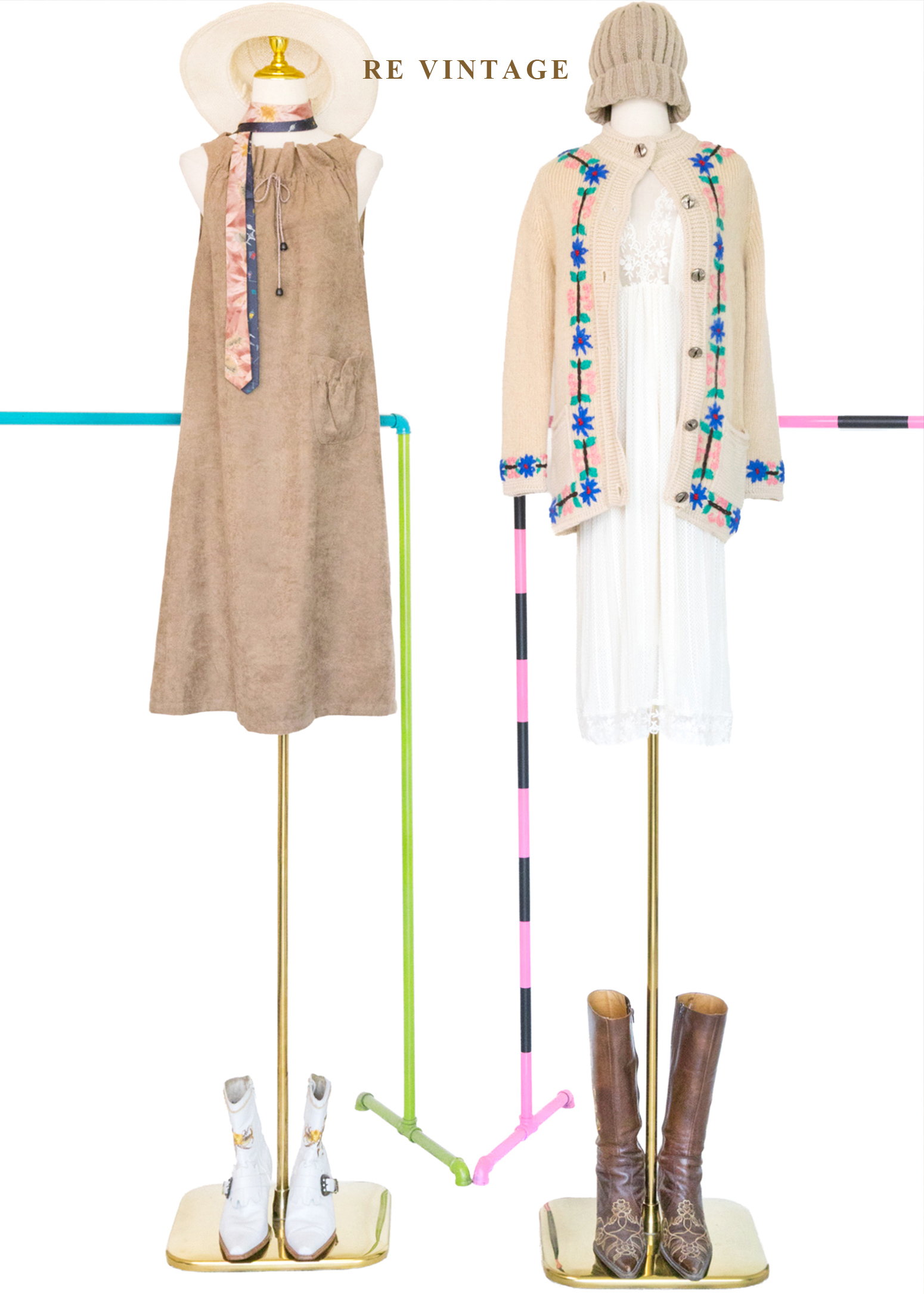 Sand Muse 抽繩花朵領口法式輕鬆洋裝2