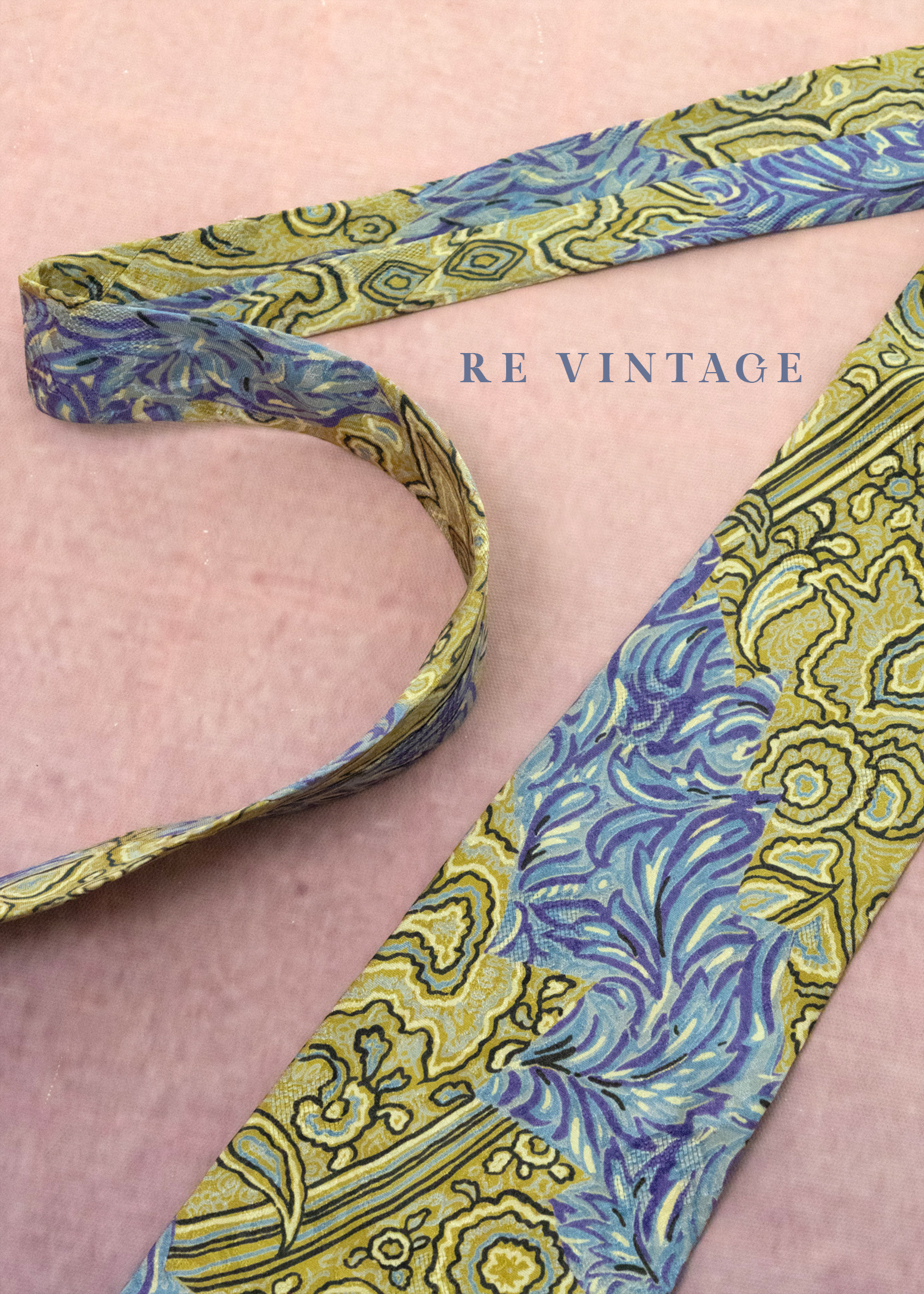 春天在領口綻放圖騰領帶9