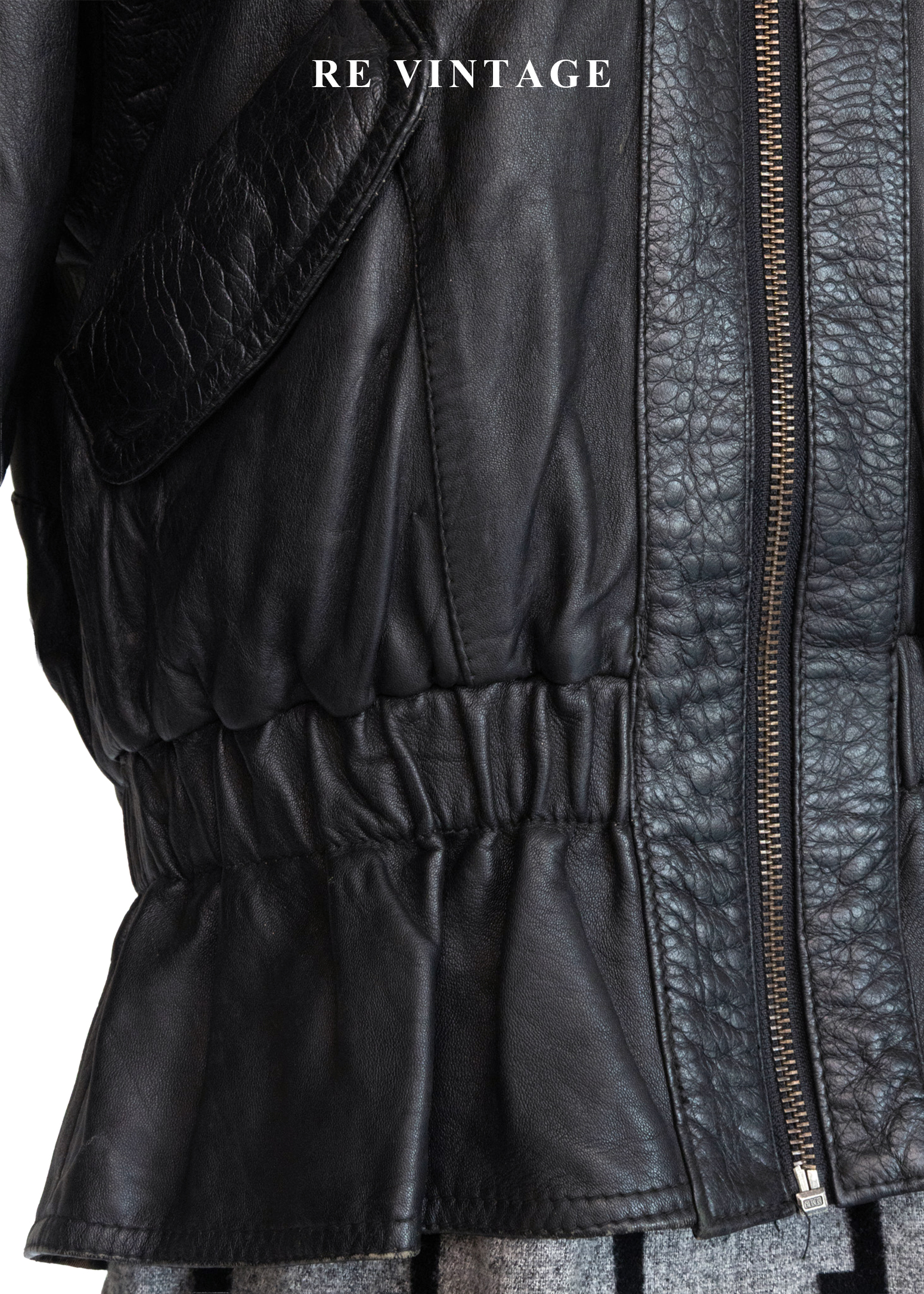 必備單品 - 率性廓形束腰皮外套6