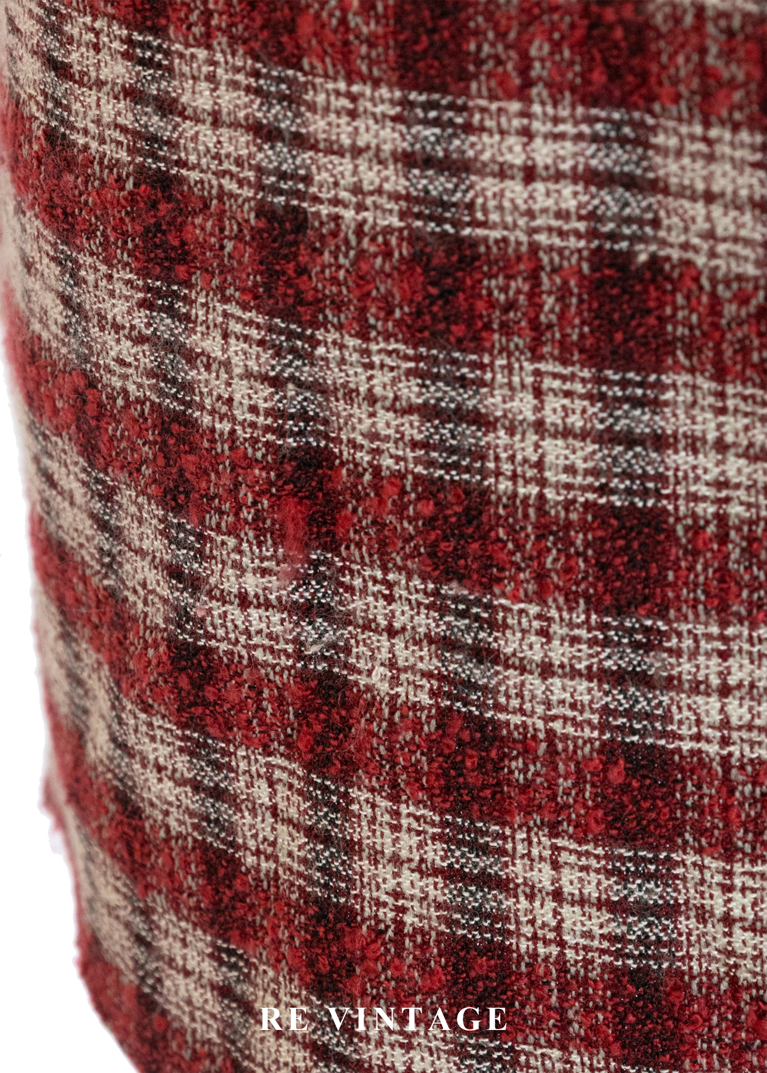 質感單品 - 精緻酒紅格紋短裙(27")4