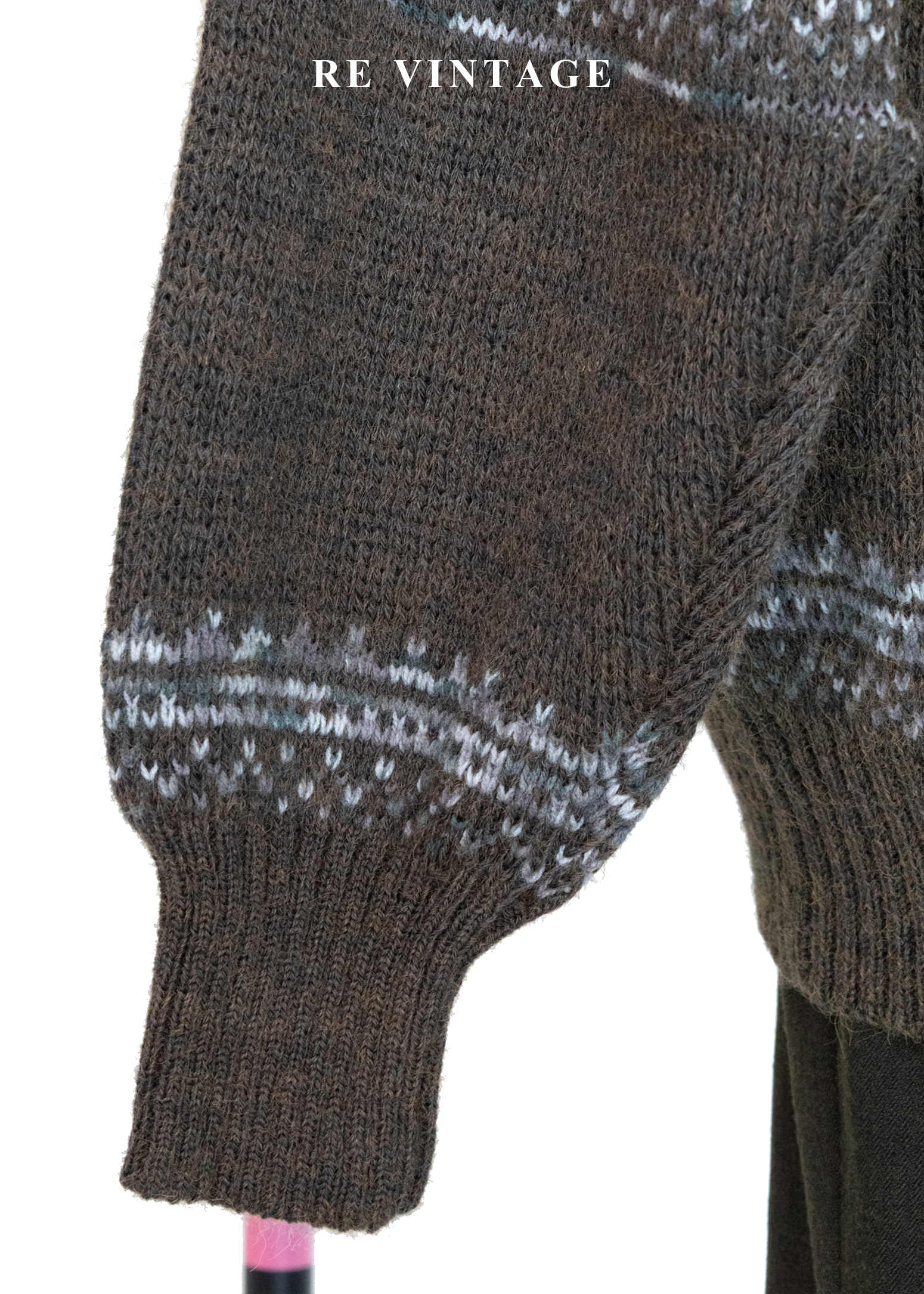 慢生活 - 北國之徑復古幾何緹花針織毛衣12