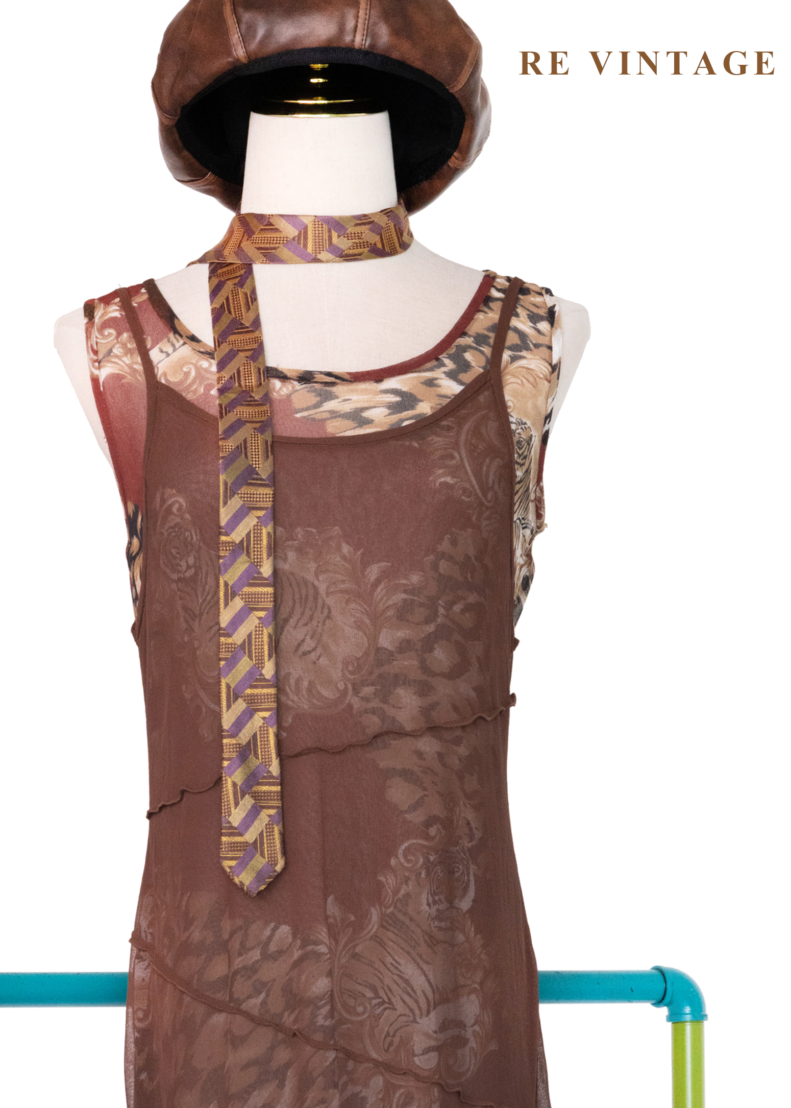 虎虎生風巧克力色長洋裝6