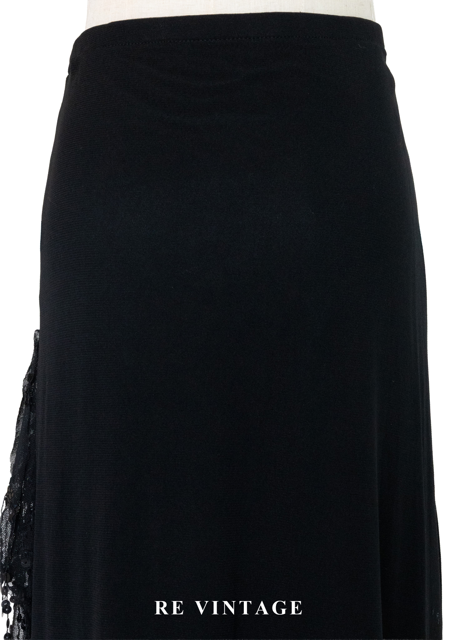 亮片流蘇不規則黑魔女長裙(26-29")10