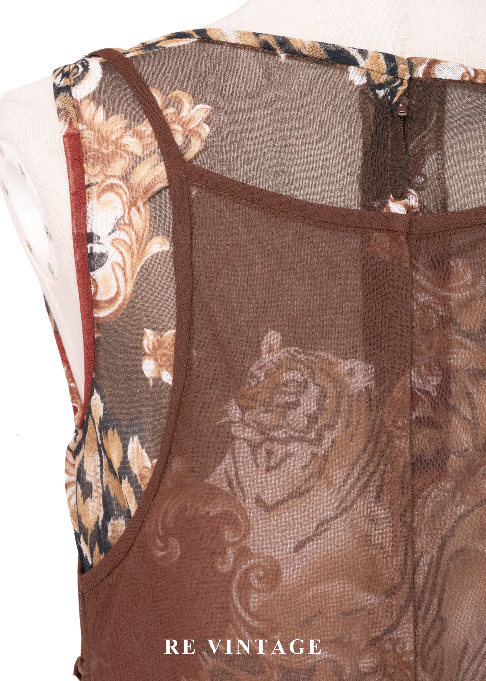 虎虎生風巧克力色長洋裝14