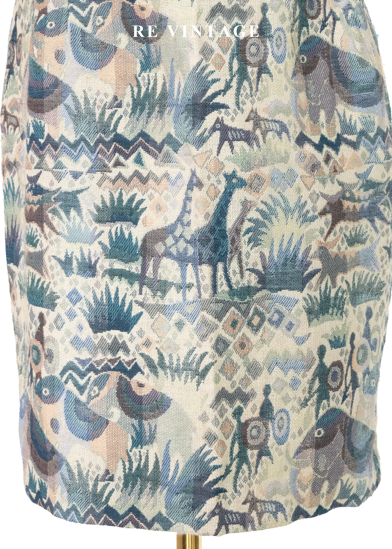 行走的森林部落地毯壁畫高腰短裙(25")4