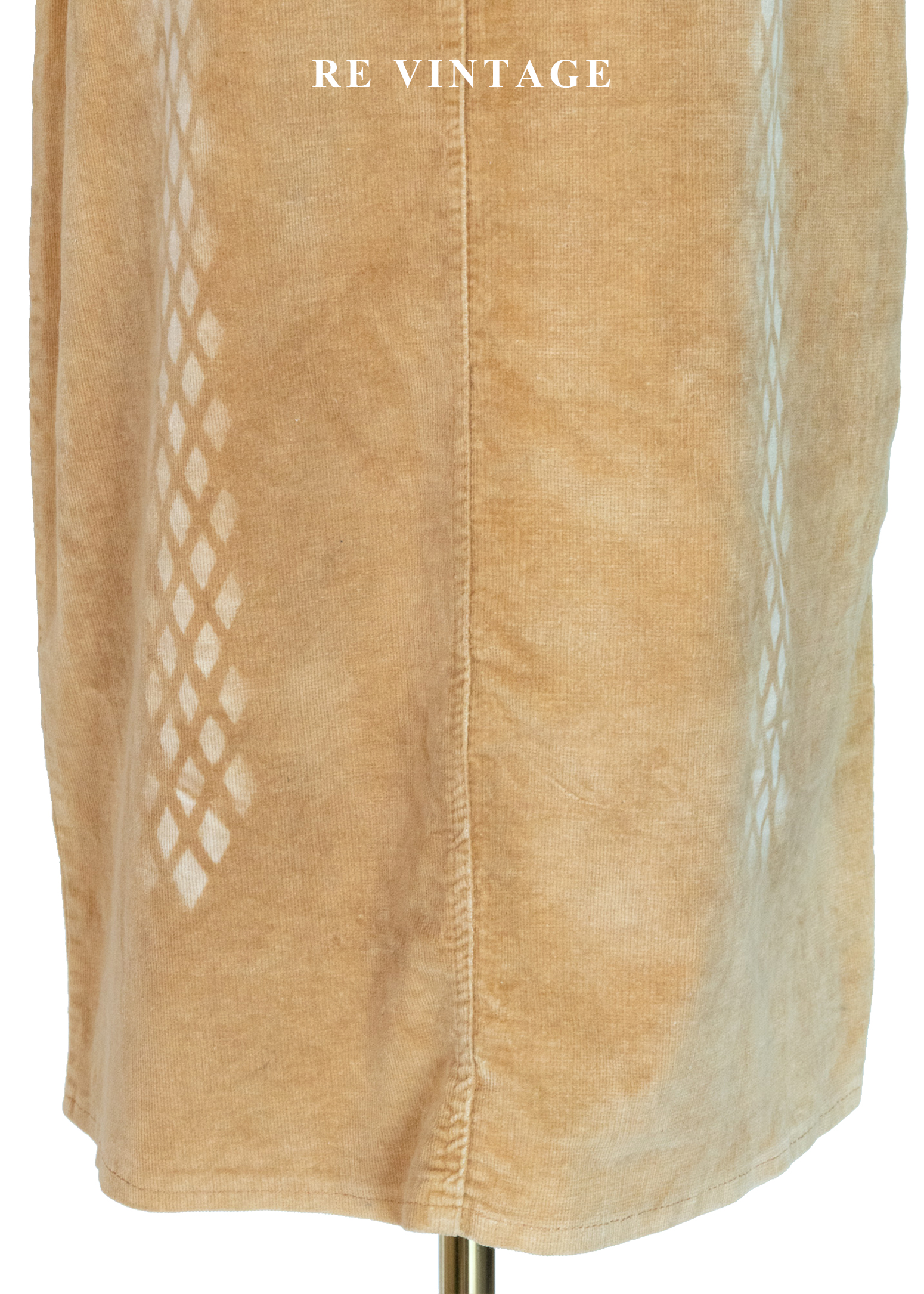 暖陽太妃糖流光格影燈芯絨及膝裙(29")7