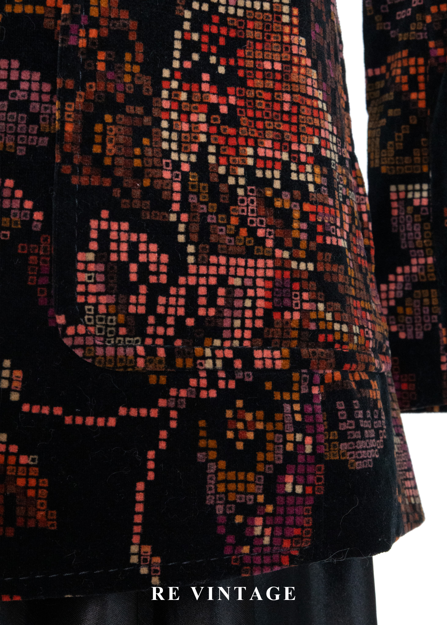 日本製 - Mosaic Garden 數位像素花朵西裝外套10