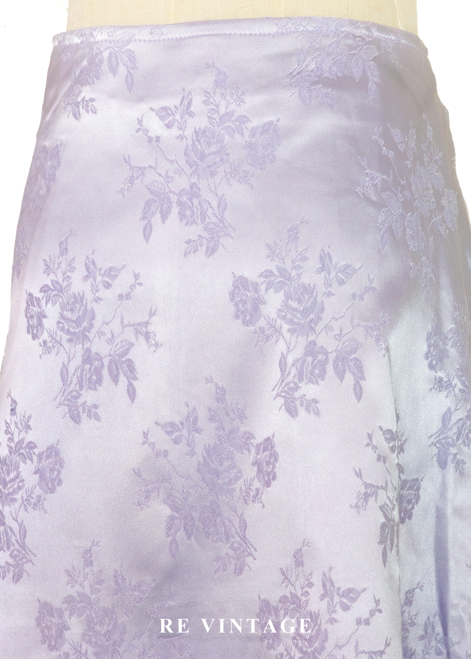 套裝短裙 - 淡雅夢幻冰紫色花卉圖騰短裙 (26")8