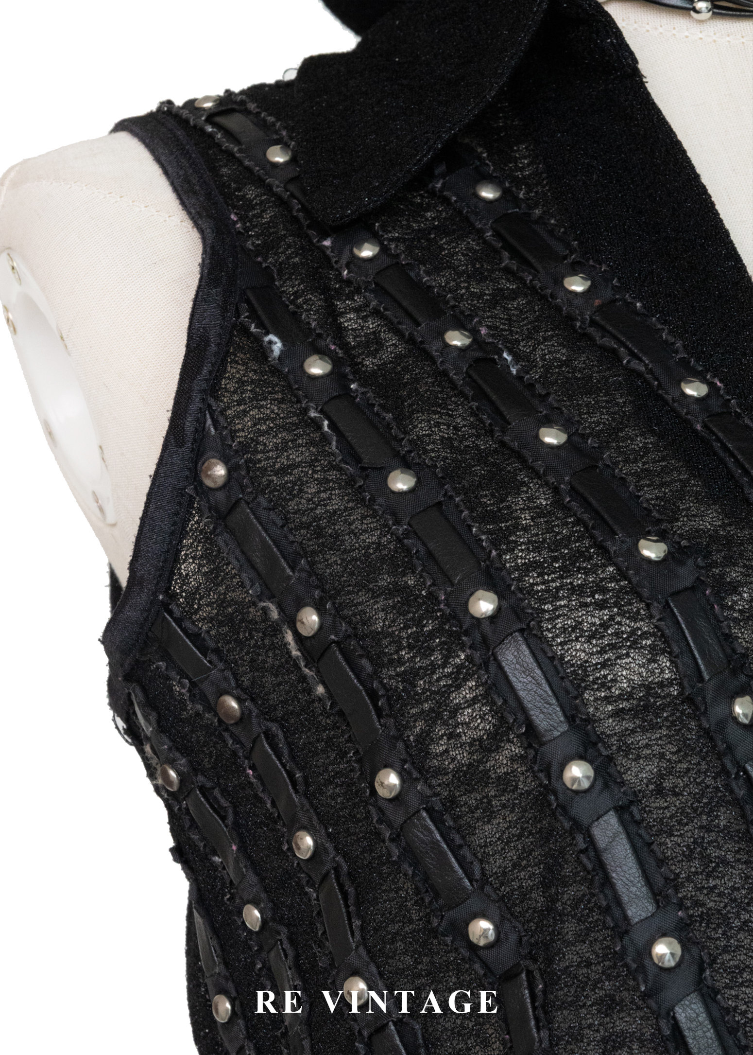 銀光微光脈絡黑系背心5